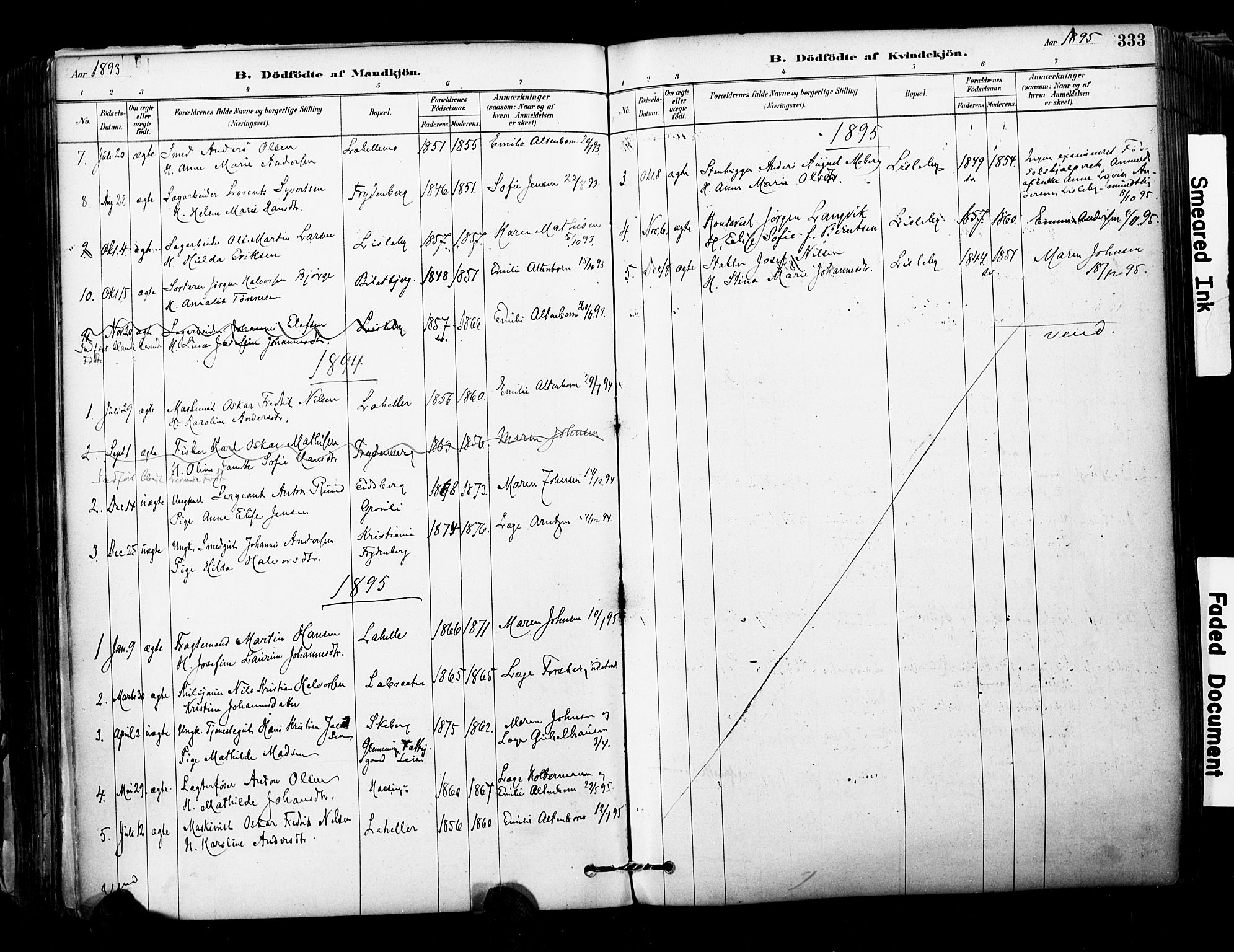 Glemmen prestekontor Kirkebøker, SAO/A-10908/F/Fa/L0011: Parish register (official) no. 11, 1878-1917, p. 333