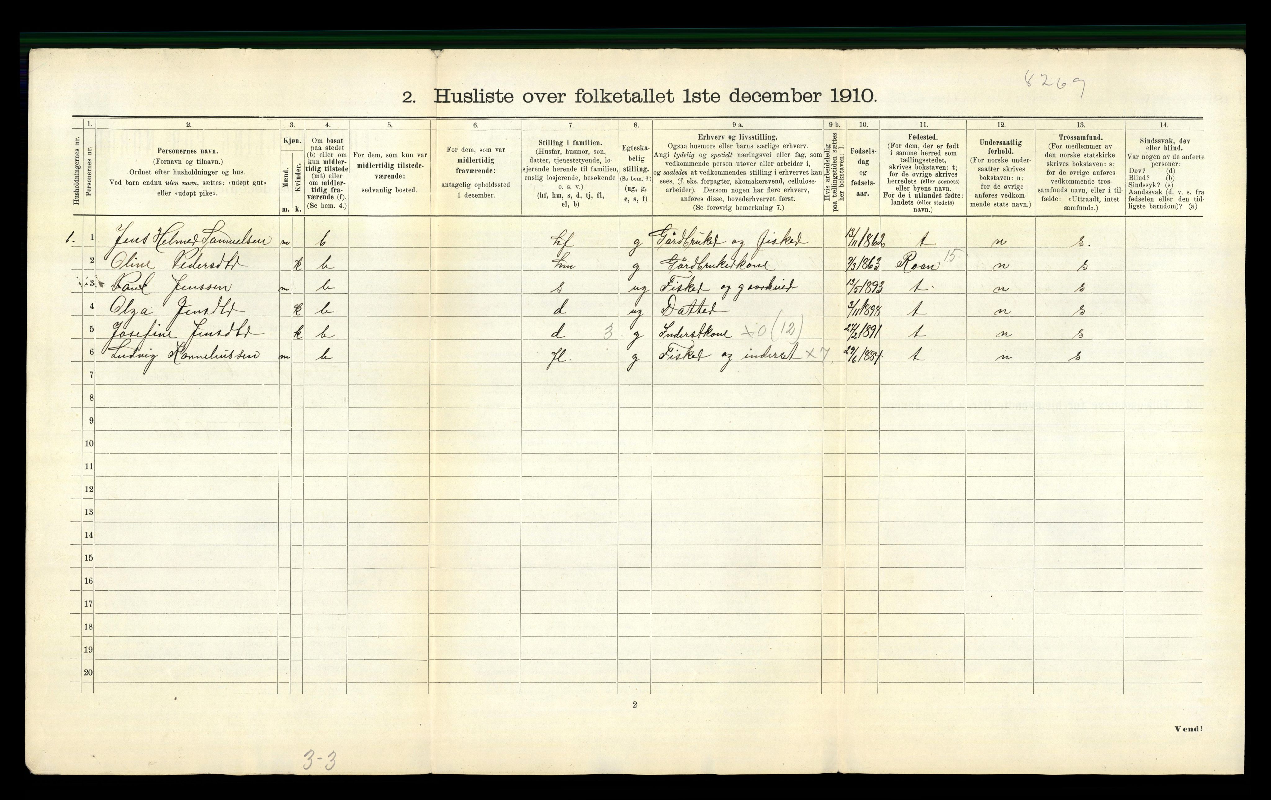 RA, 1910 census for Stoksund, 1910, p. 23