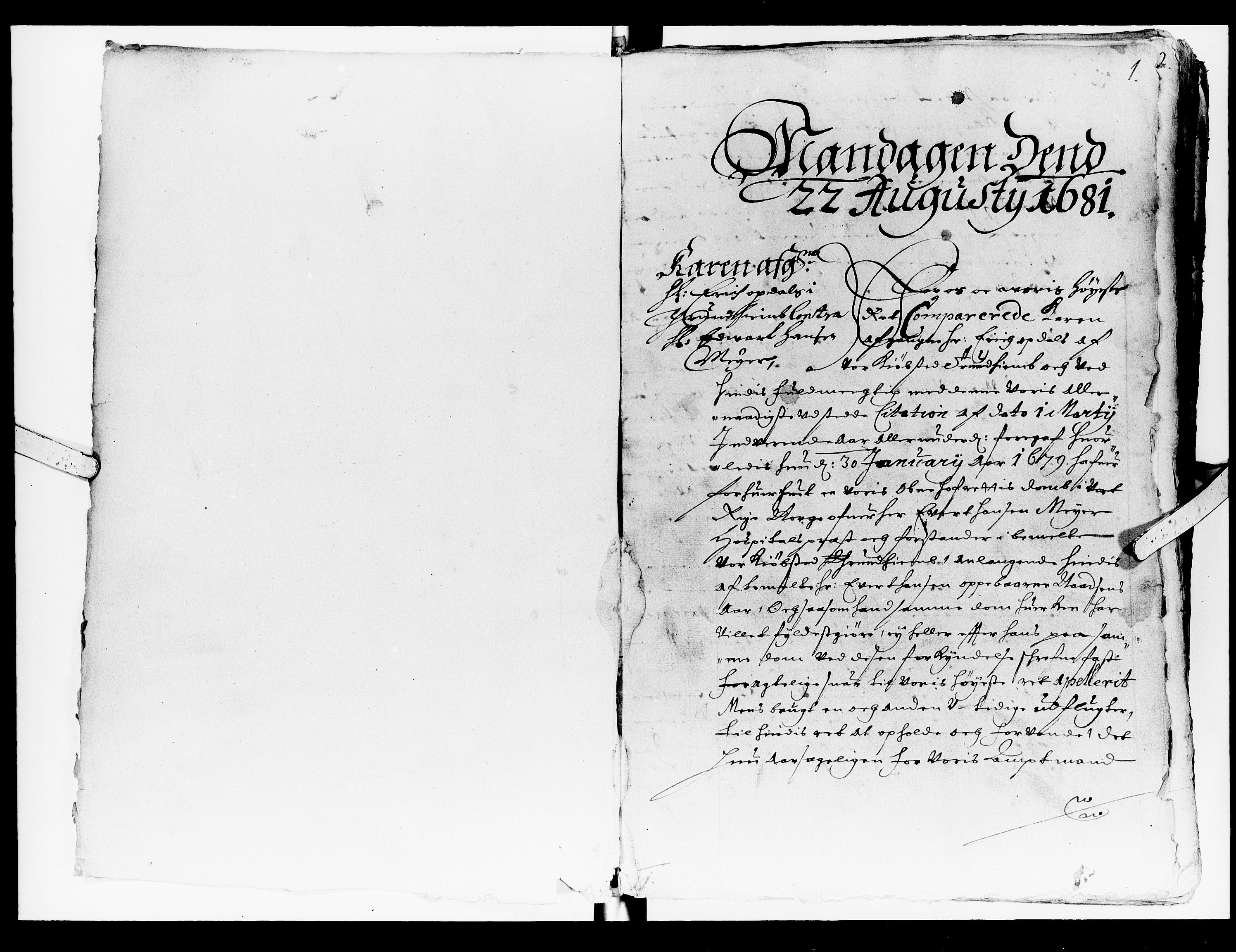 Højesteret, DRA/A-0009, 1681, p. 0b-1a