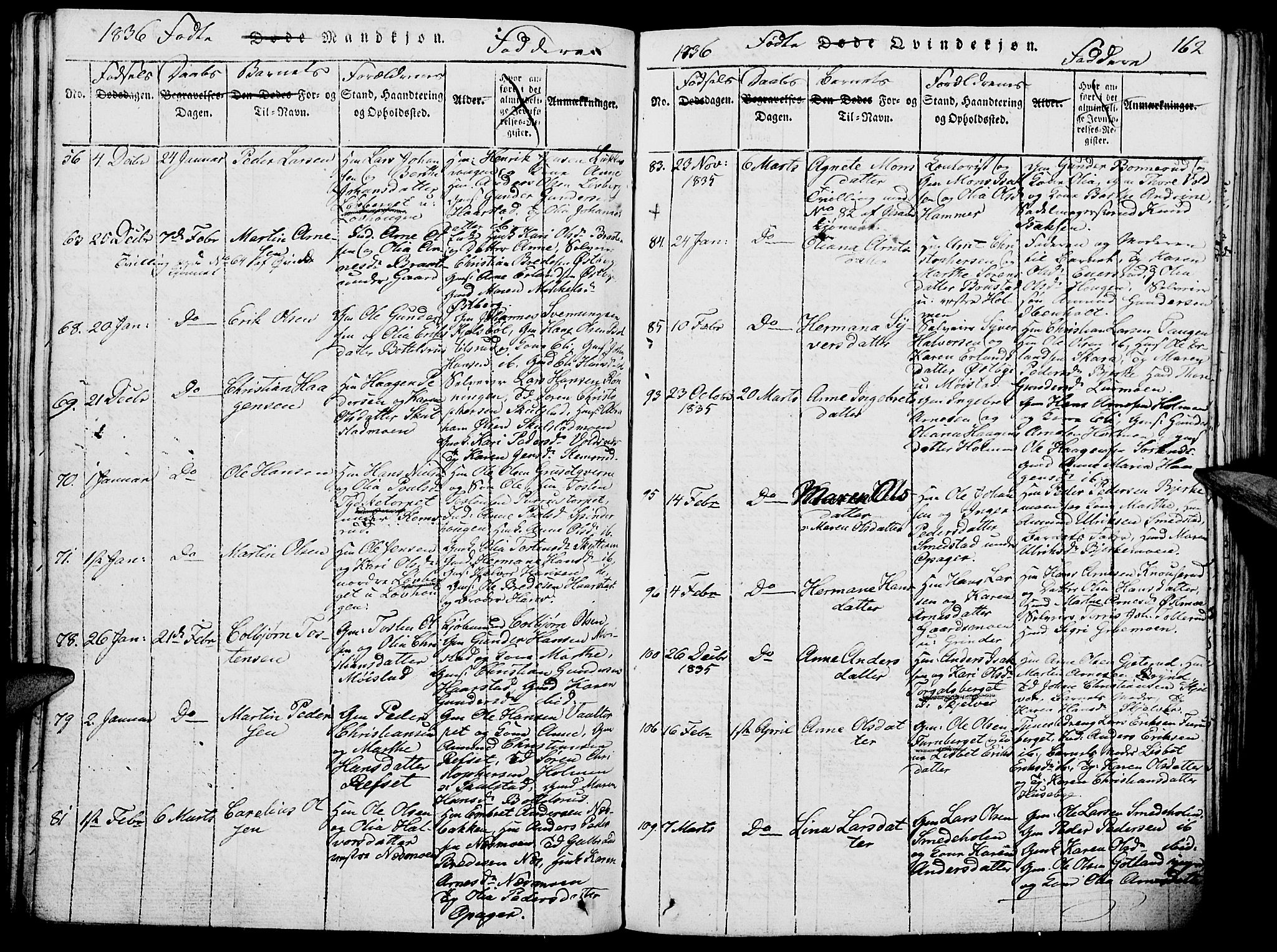 Grue prestekontor, AV/SAH-PREST-036/H/Ha/Hab/L0002: Parish register (copy) no. 2, 1815-1841, p. 162