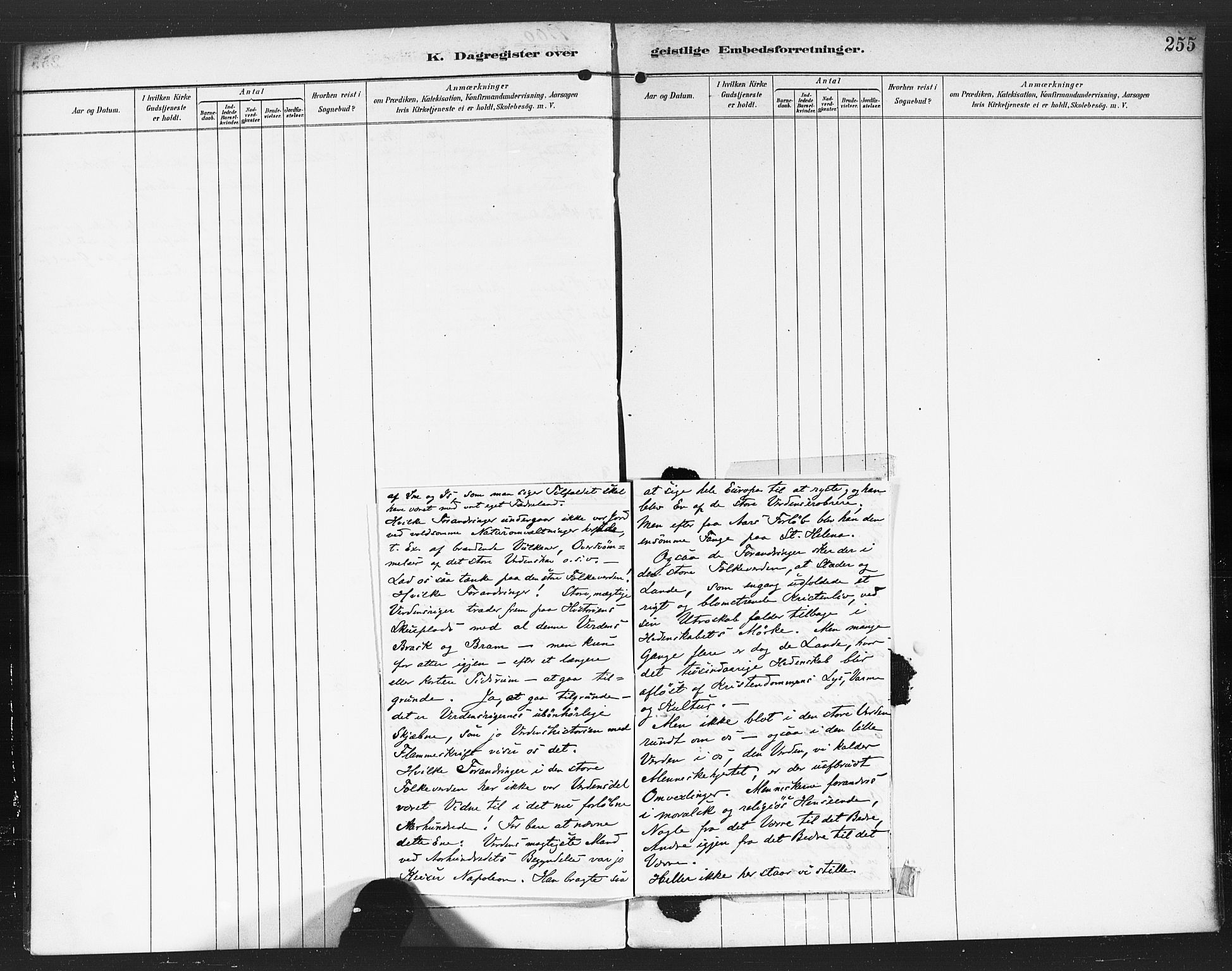 Rødenes prestekontor Kirkebøker, AV/SAO-A-2005/F/Fa/L0010: Parish register (official) no. I 10, 1890-1900, p. 255