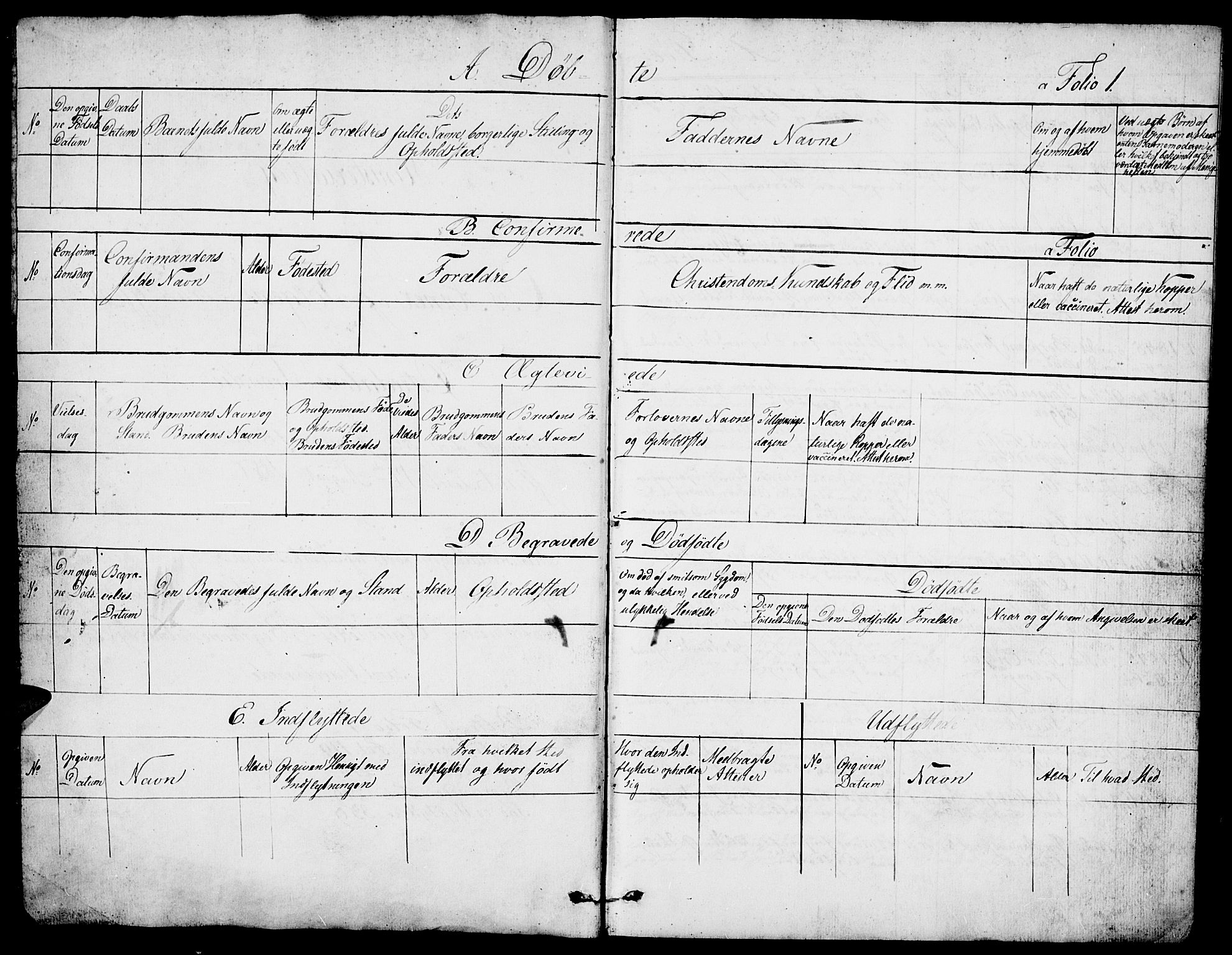 Tolga prestekontor, AV/SAH-PREST-062/L/L0004: Parish register (copy) no. 4, 1845-1887, p. 1