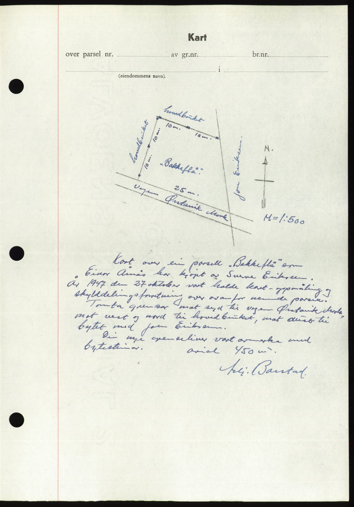 Søre Sunnmøre sorenskriveri, AV/SAT-A-4122/1/2/2C/L0081: Mortgage book no. 7A, 1947-1948, Diary no: : 1668/1947