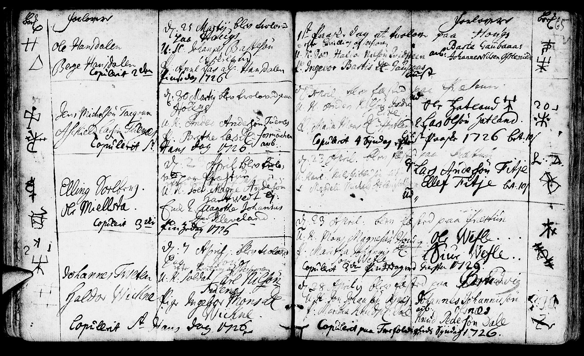 Haus sokneprestembete, AV/SAB-A-75601/H/Haa: Parish register (official) no. A 4, 1723-1733, p. 65