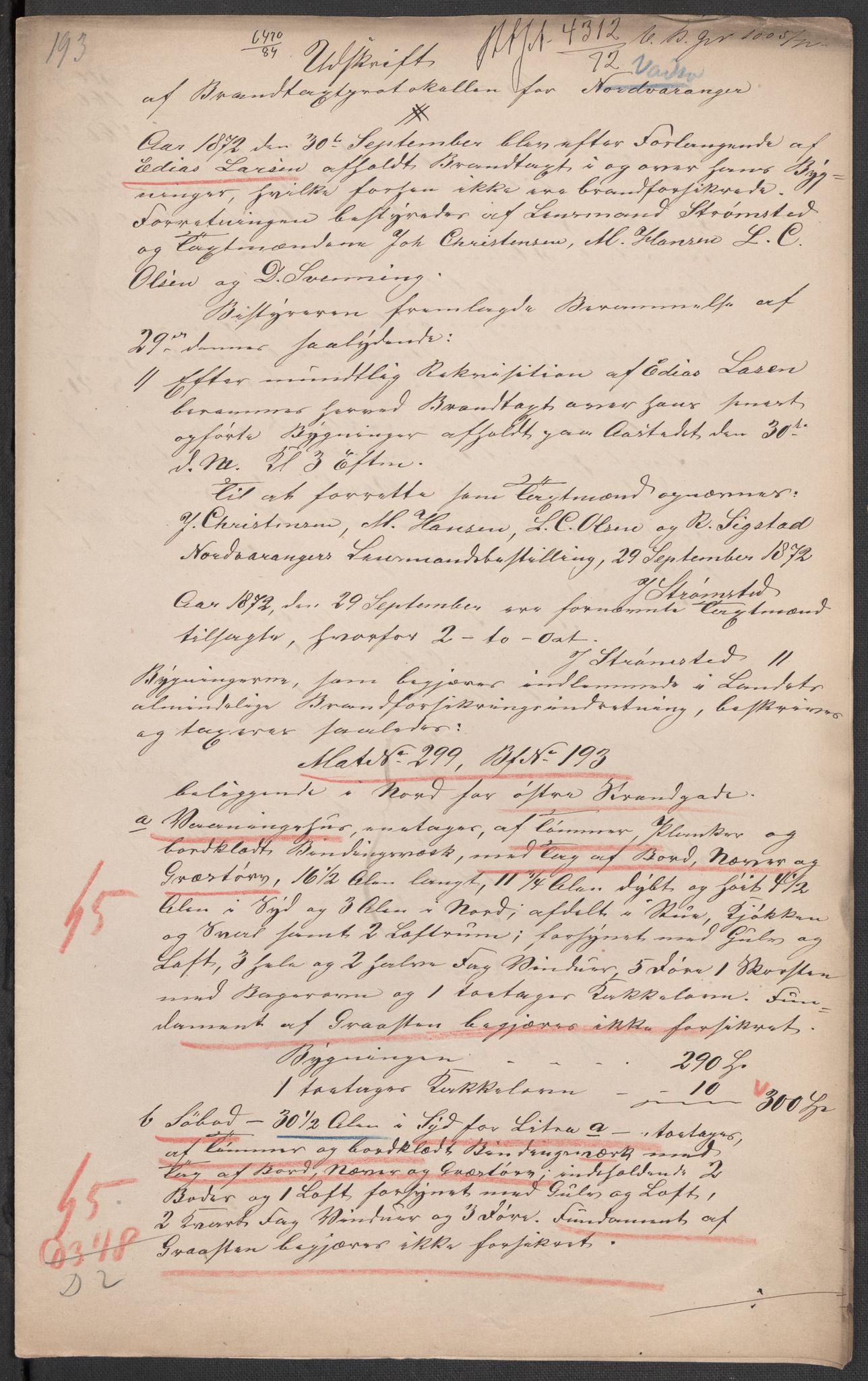 Norges Brannkasse, AV/RA-S-1549/E/Eu/L0011: Branntakster for Vadsø by, 1868-1934, p. 243