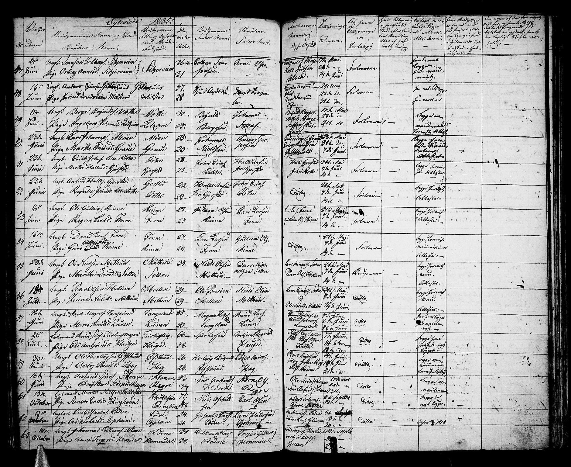 Voss sokneprestembete, AV/SAB-A-79001/H/Haa: Parish register (official) no. A 12, 1823-1837, p. 398