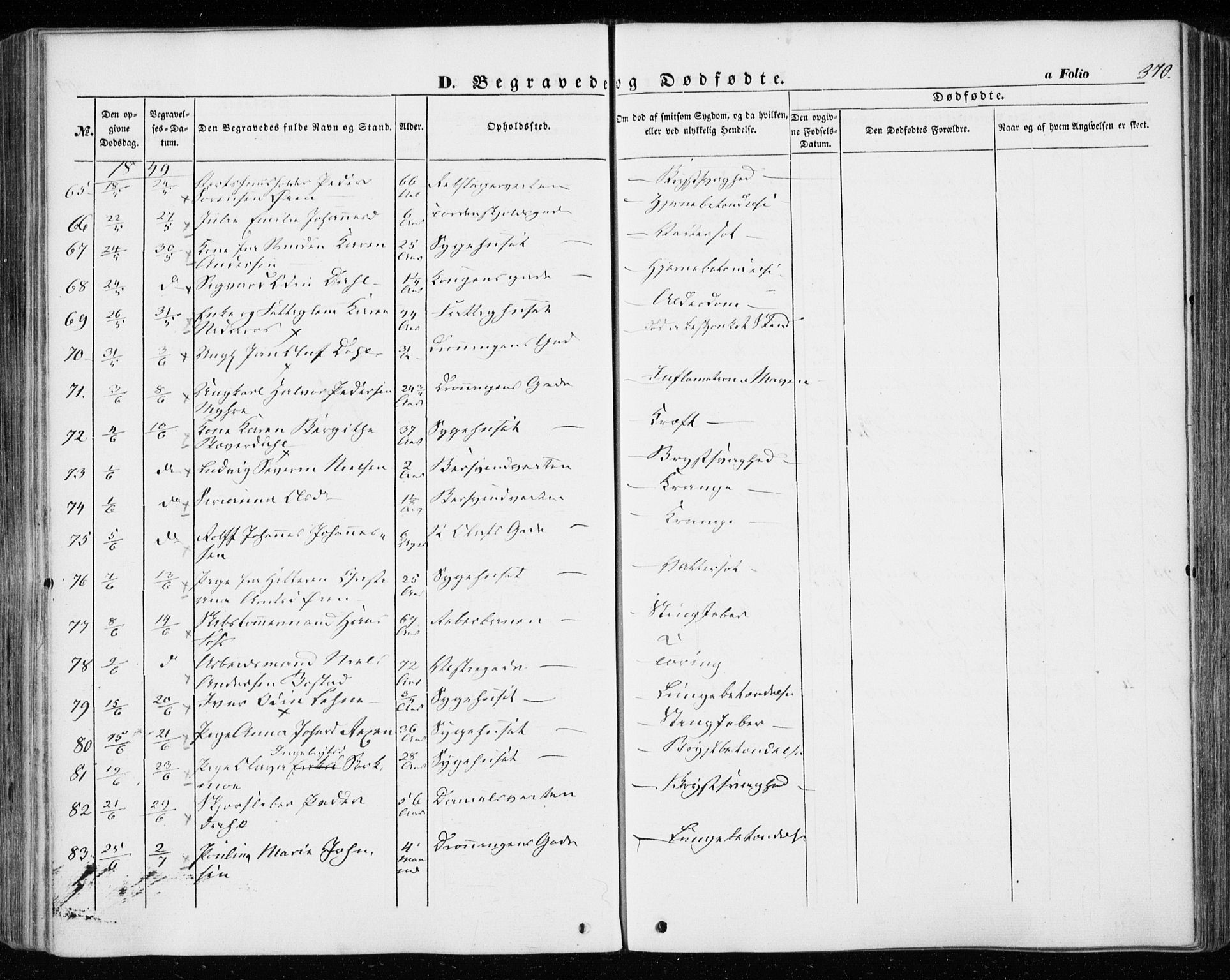 Ministerialprotokoller, klokkerbøker og fødselsregistre - Sør-Trøndelag, AV/SAT-A-1456/601/L0051: Parish register (official) no. 601A19, 1848-1857, p. 370