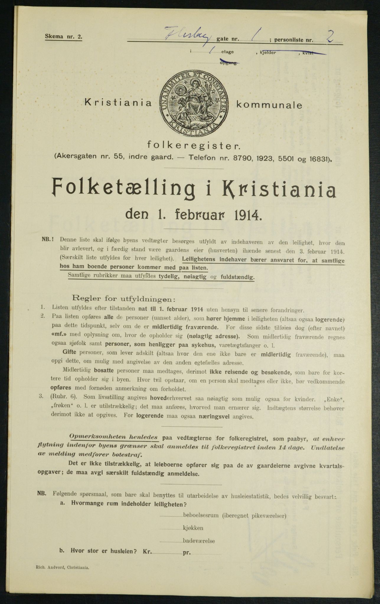 OBA, Municipal Census 1914 for Kristiania, 1914, p. 24757