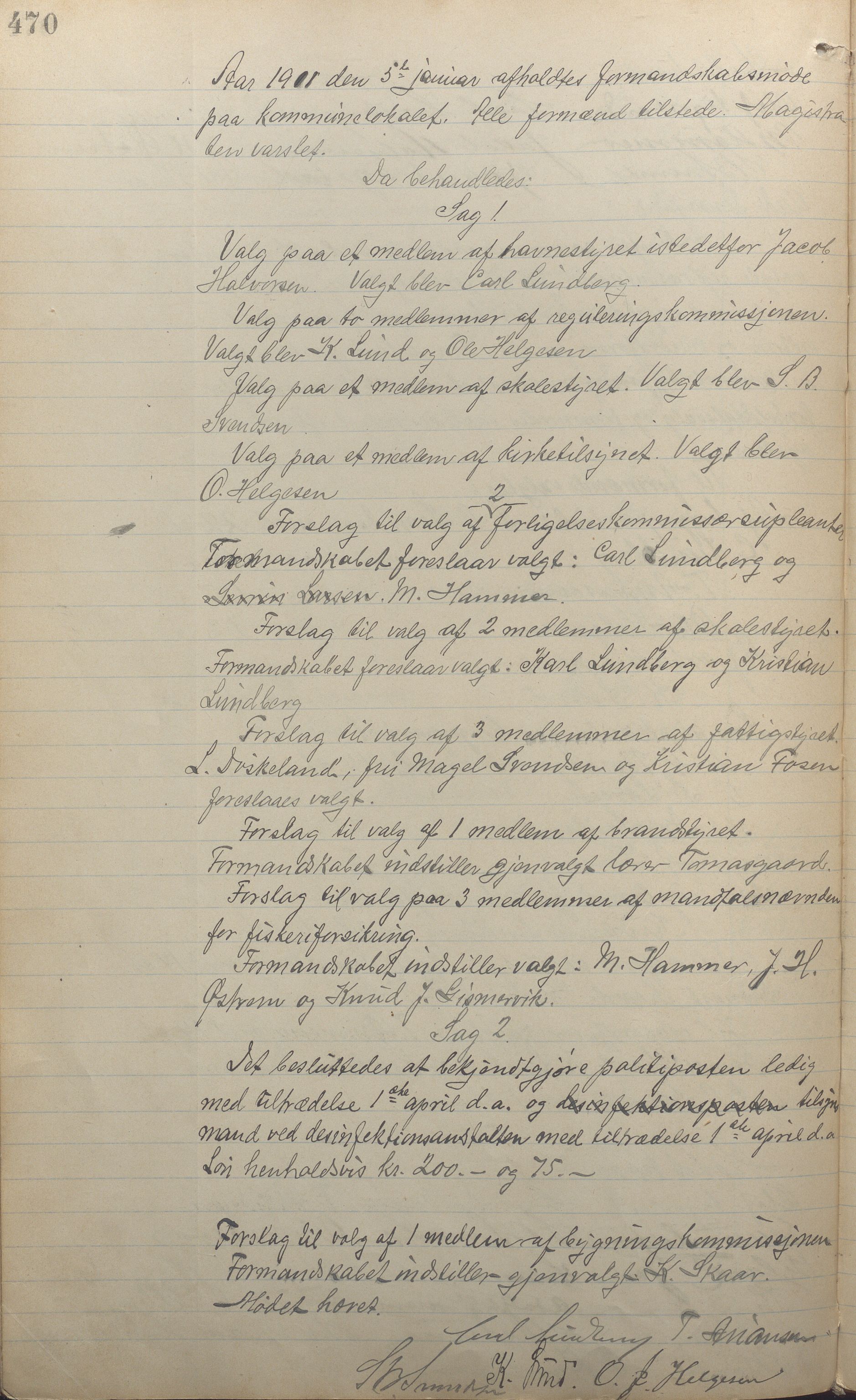 Kopervik Kommune - Formannskapet og Bystyret, IKAR/K-102468/A/Aa/L0003: Møtebok, 1894-1912, p. 470