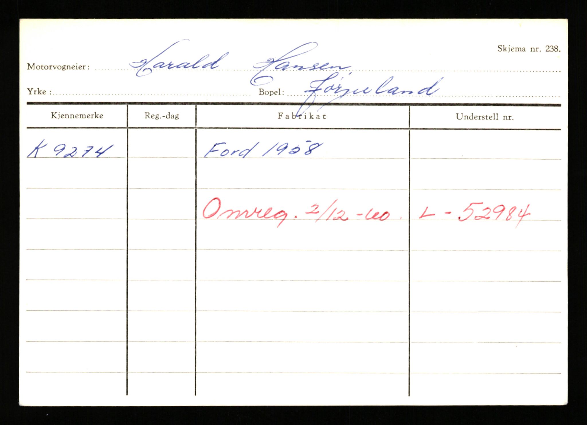 Stavanger trafikkstasjon, SAST/A-101942/0/G/L0002: Registreringsnummer: 5791 - 10405, 1930-1971, p. 2335