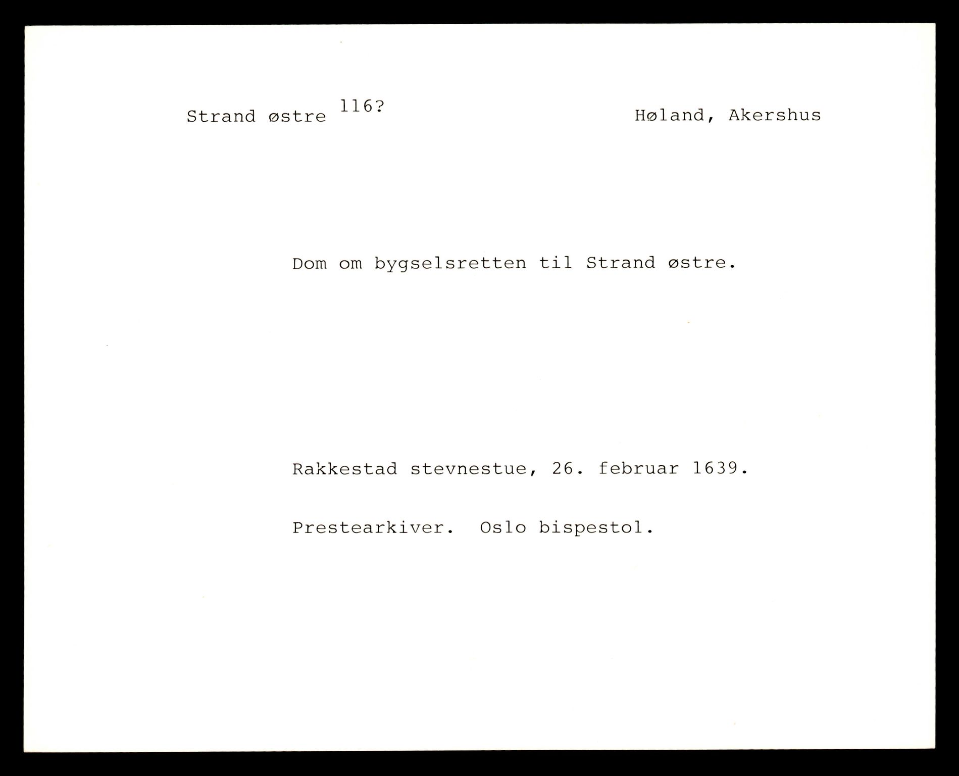 Riksarkivets diplomsamling, AV/RA-EA-5965/F35/F35e/L0006: Registreringssedler Akershus 2, 1400-1700, p. 177