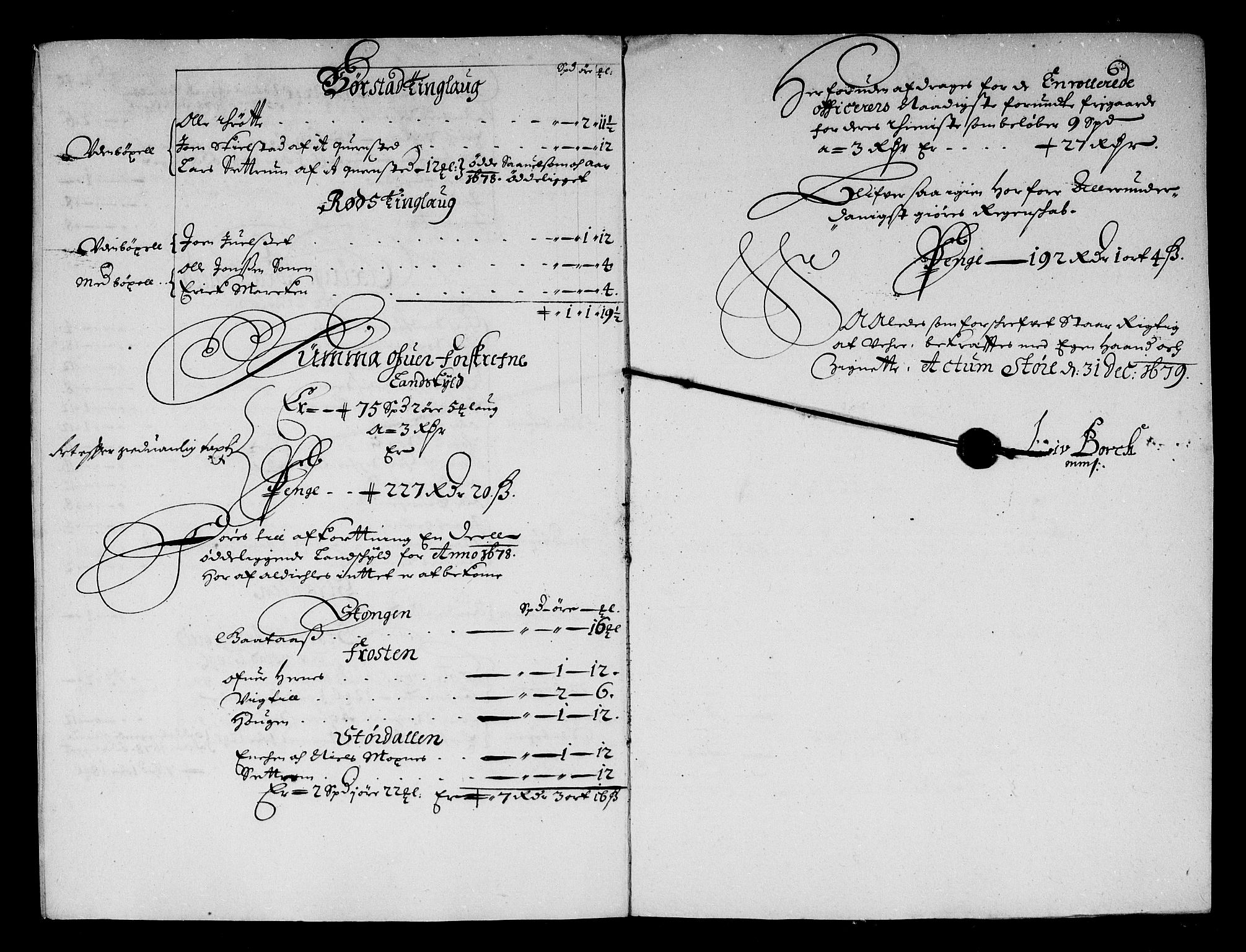 Rentekammeret inntil 1814, Reviderte regnskaper, Stiftamtstueregnskaper, Trondheim stiftamt og Nordland amt, RA/EA-6044/R/Re/L0054: Trondheim stiftamt og Nordland amt, 1679