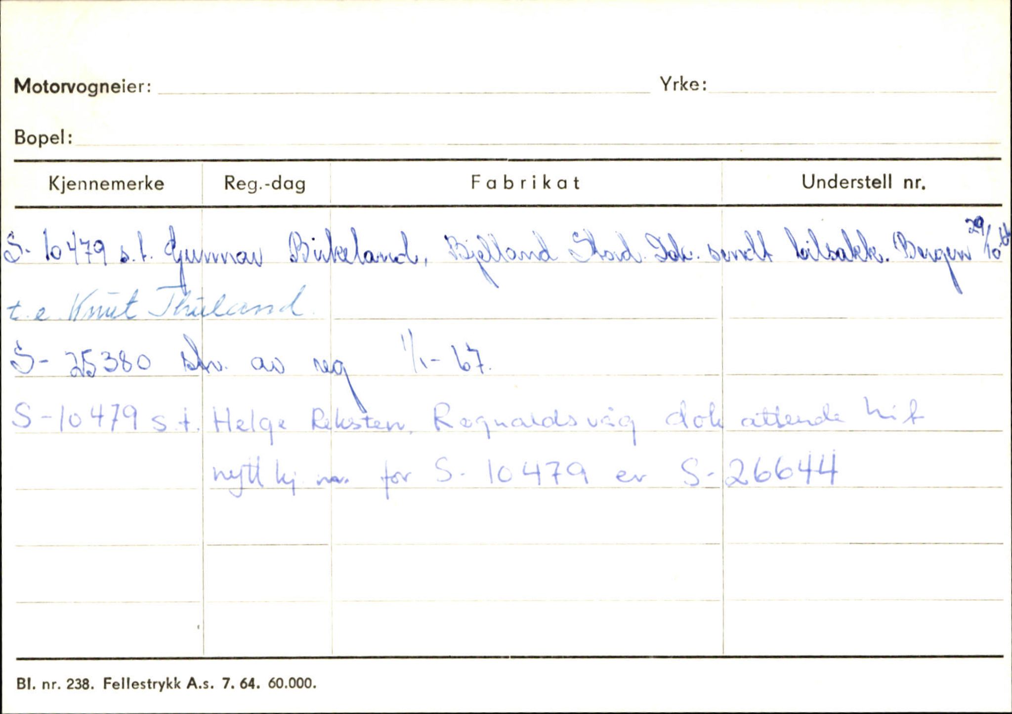 Statens vegvesen, Sogn og Fjordane vegkontor, AV/SAB-A-5301/4/F/L0130: Eigarregister Eid T-Å. Høyanger A-O, 1945-1975, p. 1393