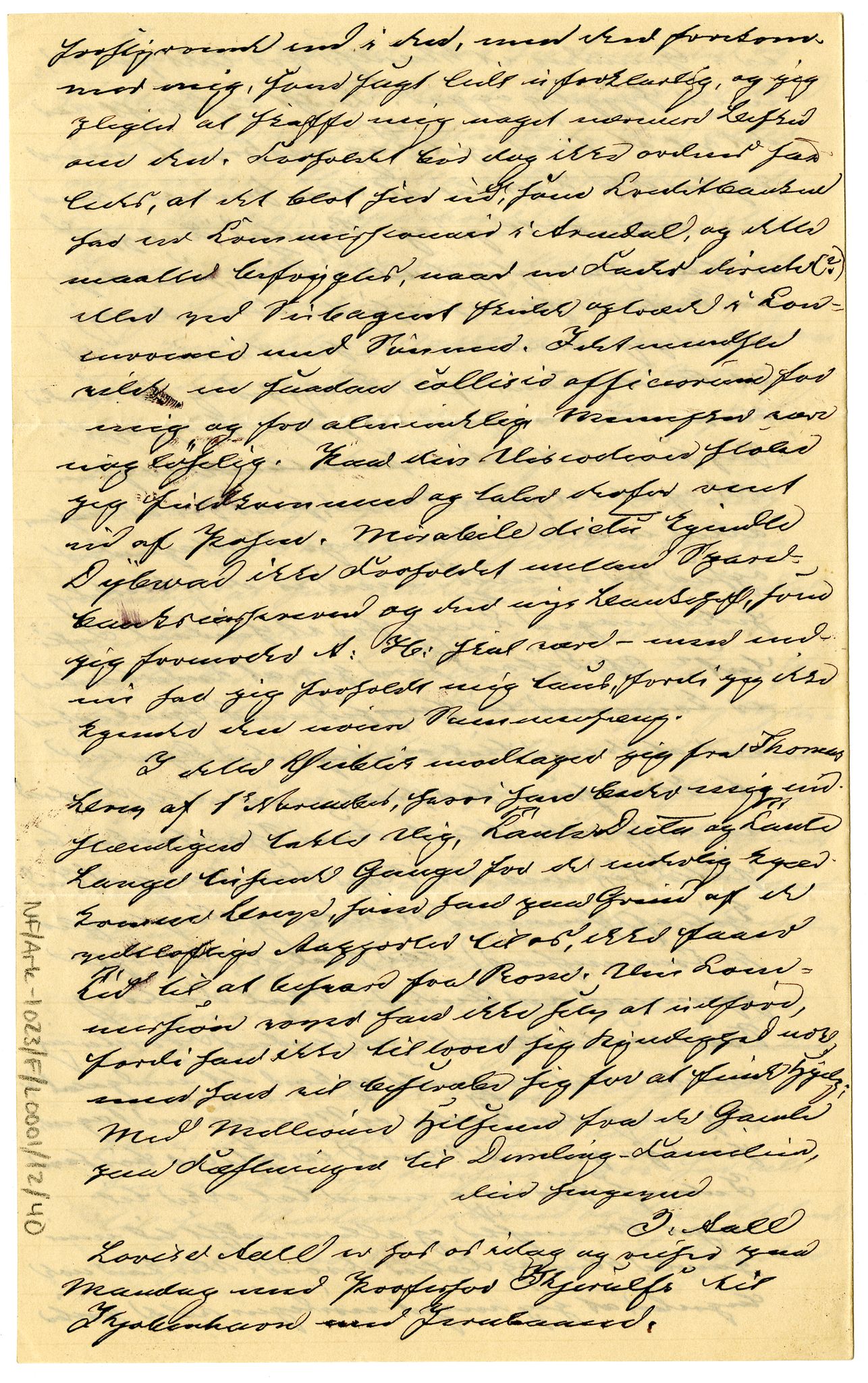 Diderik Maria Aalls brevsamling, NF/Ark-1023/F/L0001: D.M. Aalls brevsamling. A - B, 1738-1889, p. 180