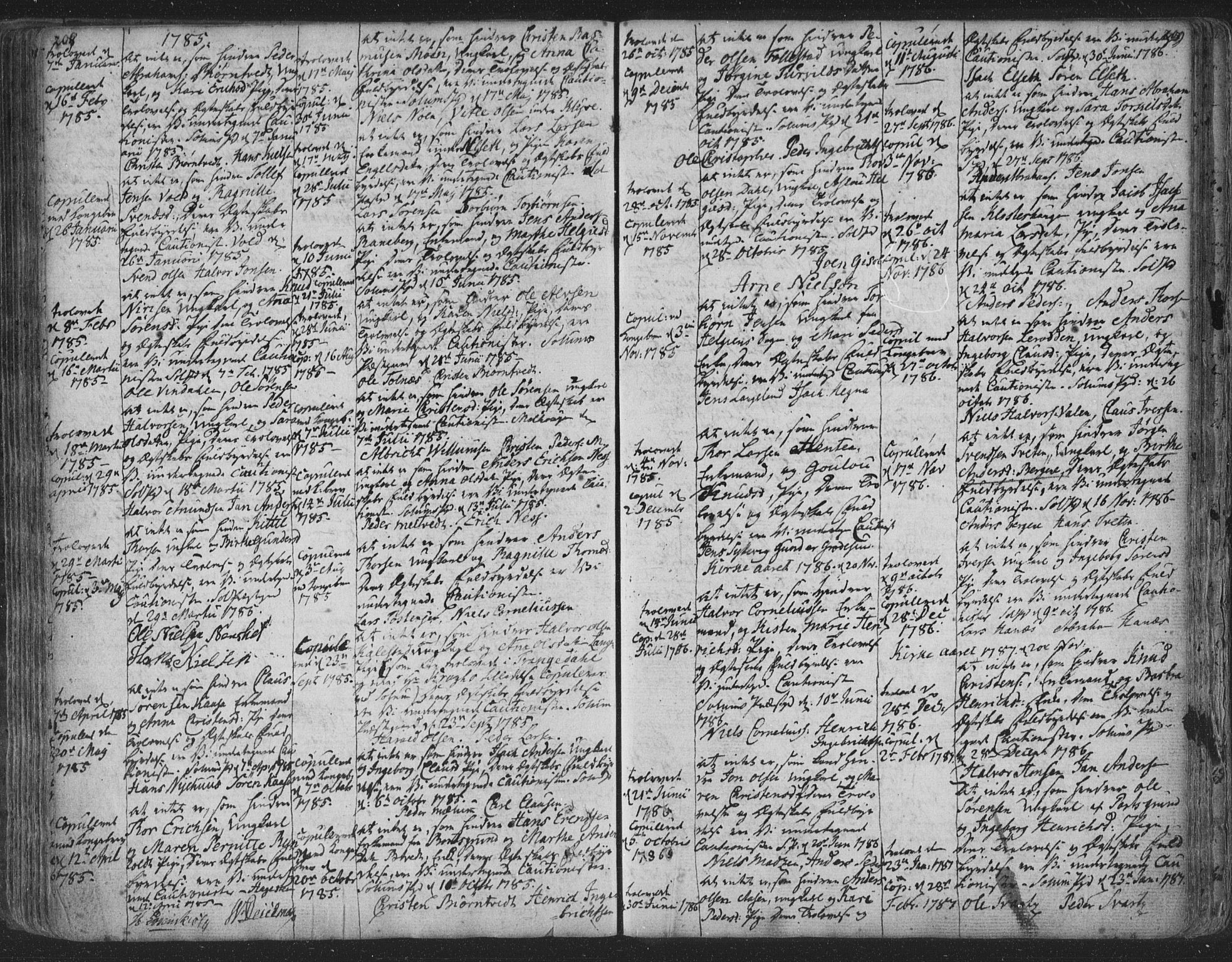 Solum kirkebøker, AV/SAKO-A-306/F/Fa/L0003: Parish register (official) no. I 3, 1761-1814, p. 208-209