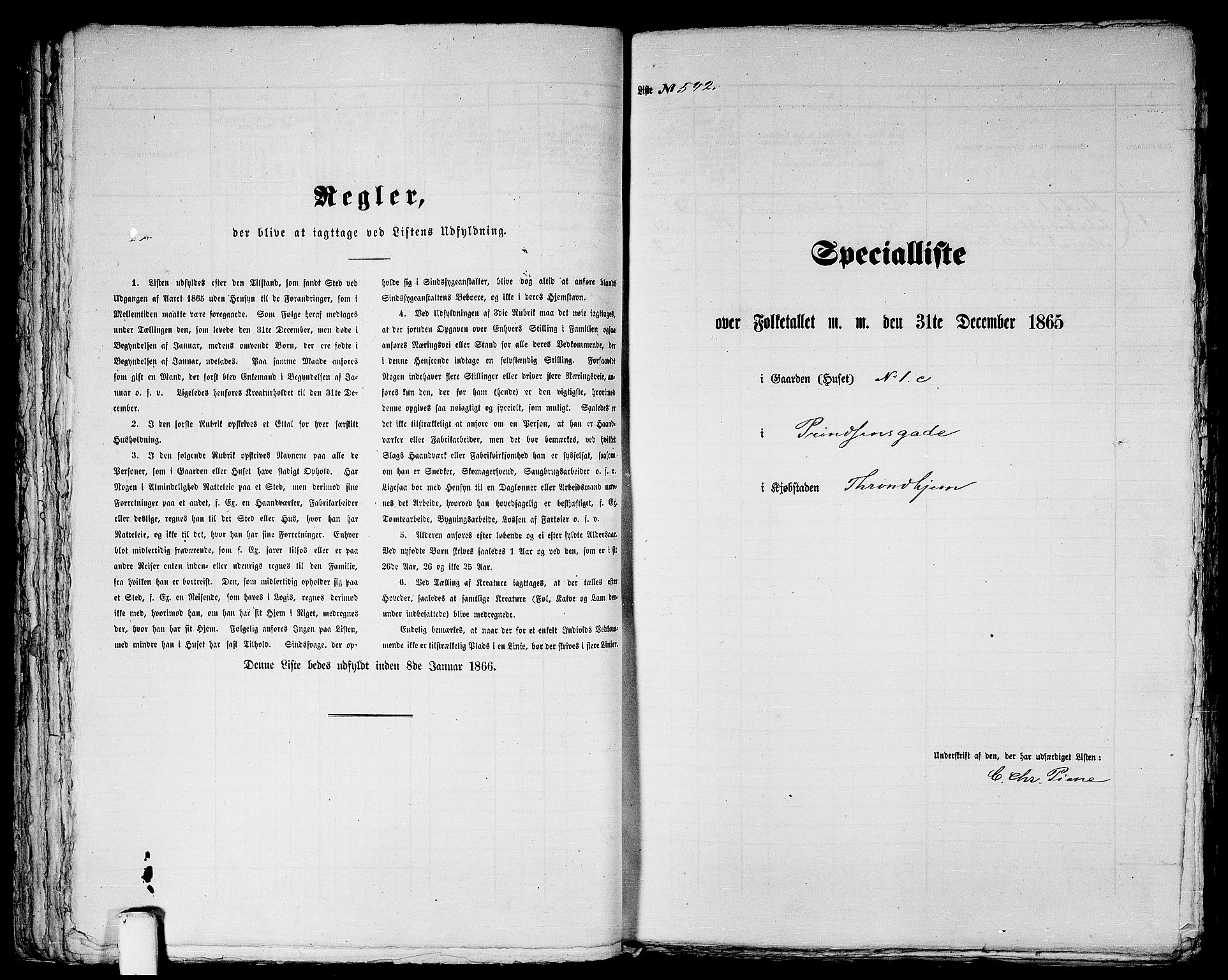 RA, 1865 census for Trondheim, 1865, p. 1132