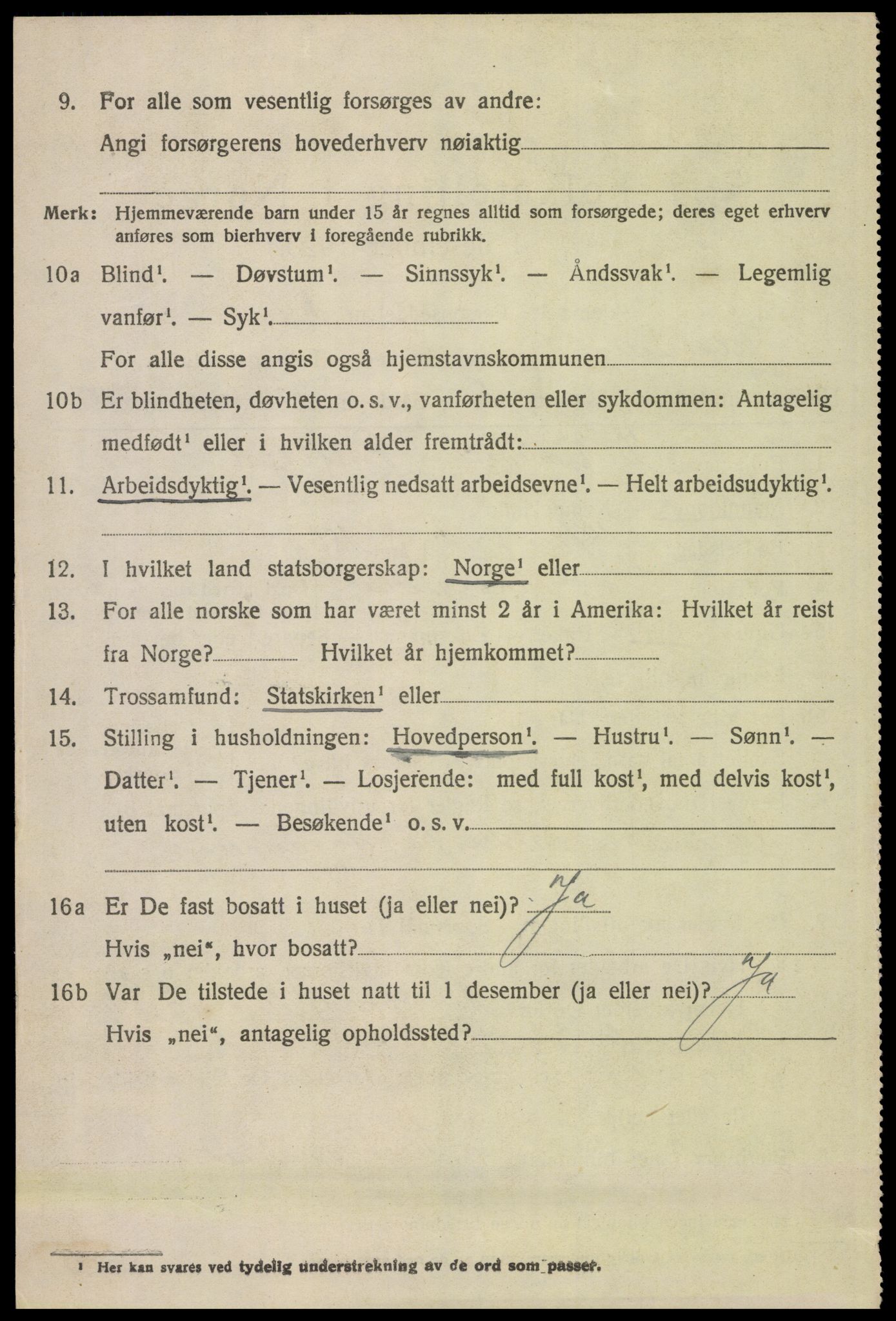 SAH, 1920 census for Elverum, 1920, p. 7487