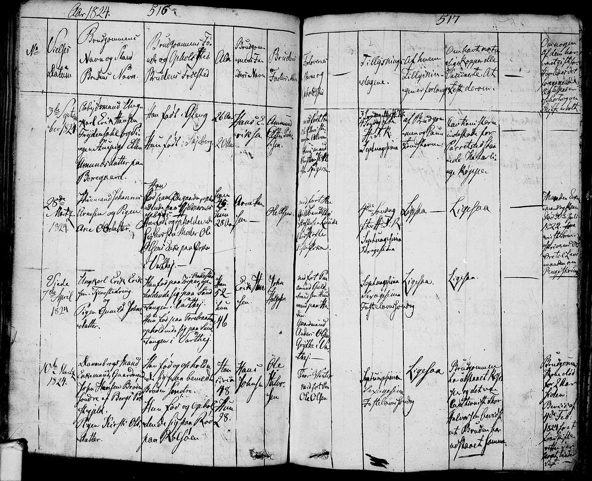 Tune prestekontor Kirkebøker, SAO/A-2007/F/Fa/L0006: Parish register (official) no. 6, 1823-1831, p. 516-517