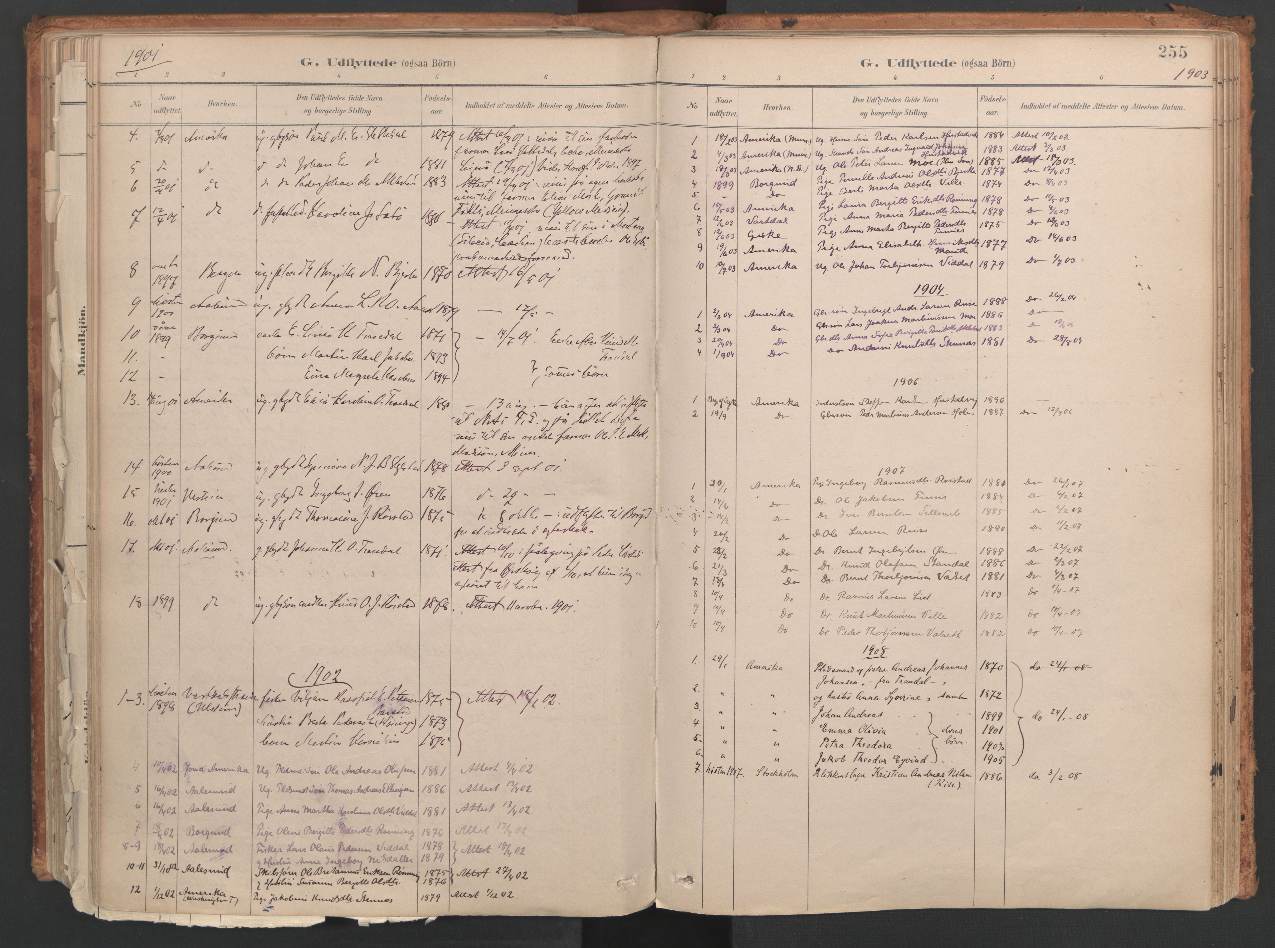 Ministerialprotokoller, klokkerbøker og fødselsregistre - Møre og Romsdal, SAT/A-1454/515/L0211: Parish register (official) no. 515A07, 1886-1910, p. 255