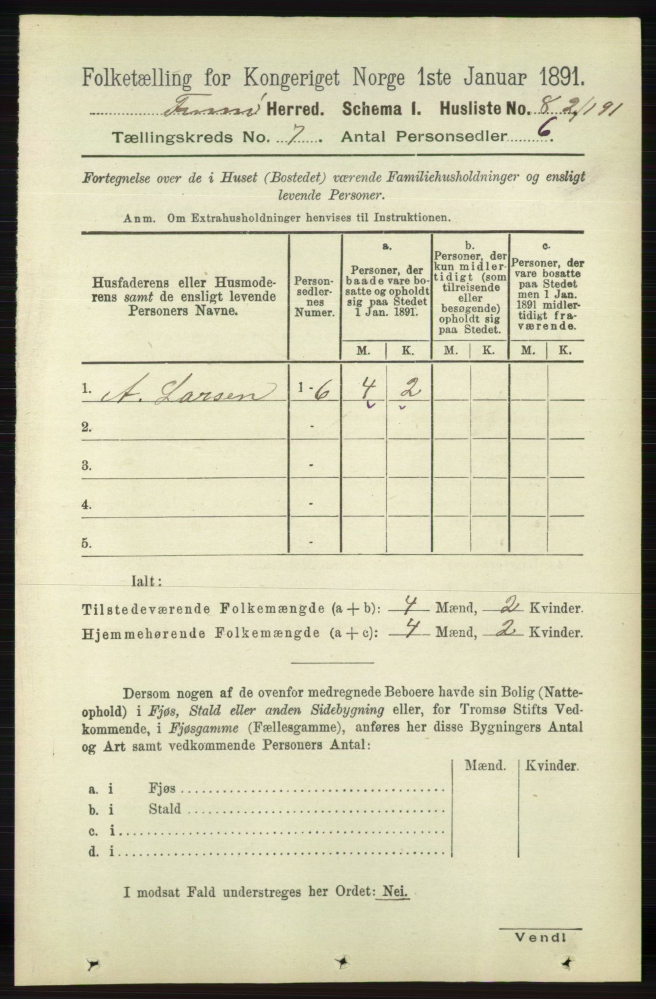 RA, 1891 census for 1141 Finnøy, 1891, p. 1494