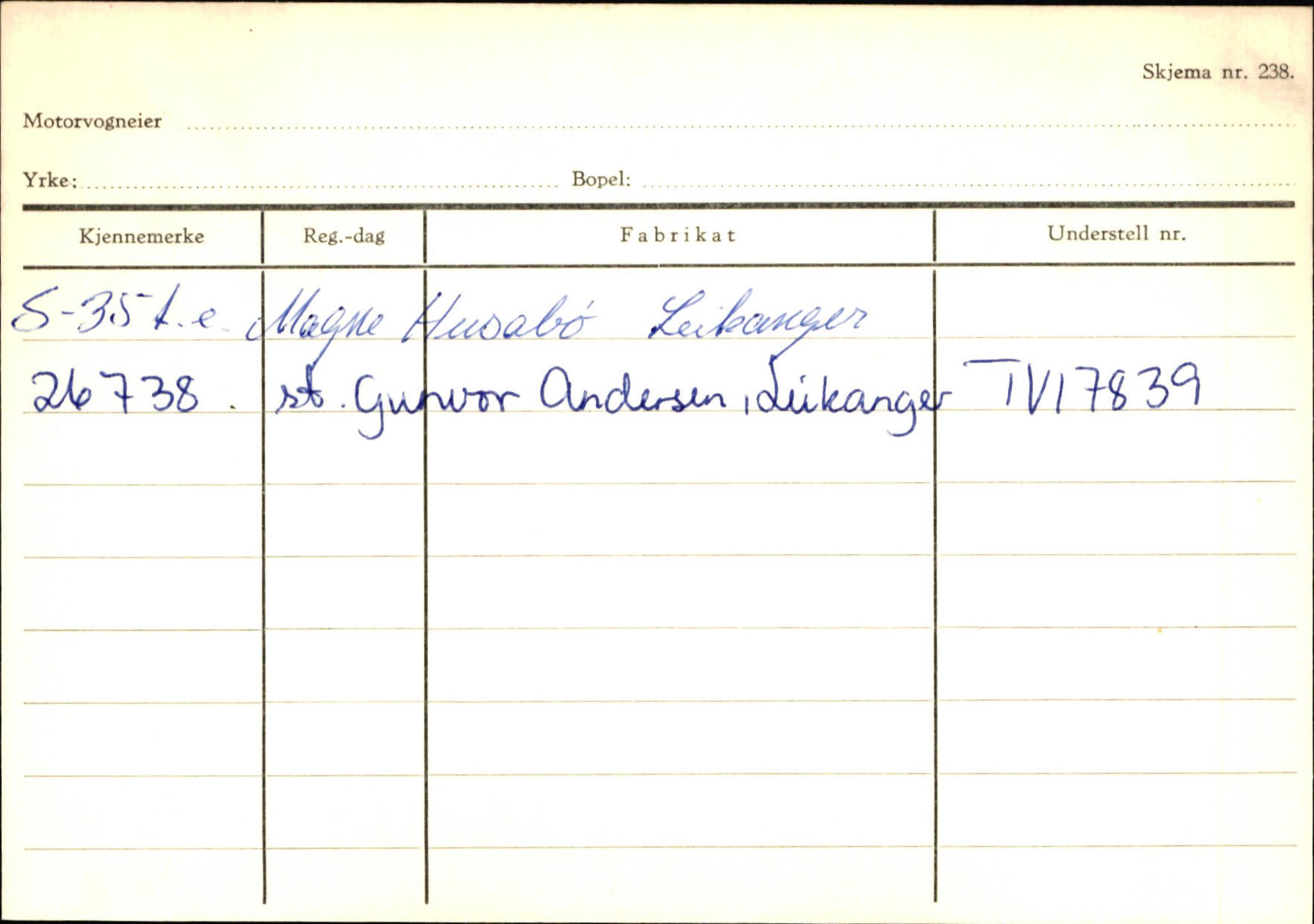 Statens vegvesen, Sogn og Fjordane vegkontor, AV/SAB-A-5301/4/F/L0126: Eigarregister Fjaler M-Å. Leikanger A-Å, 1945-1975, p. 2095