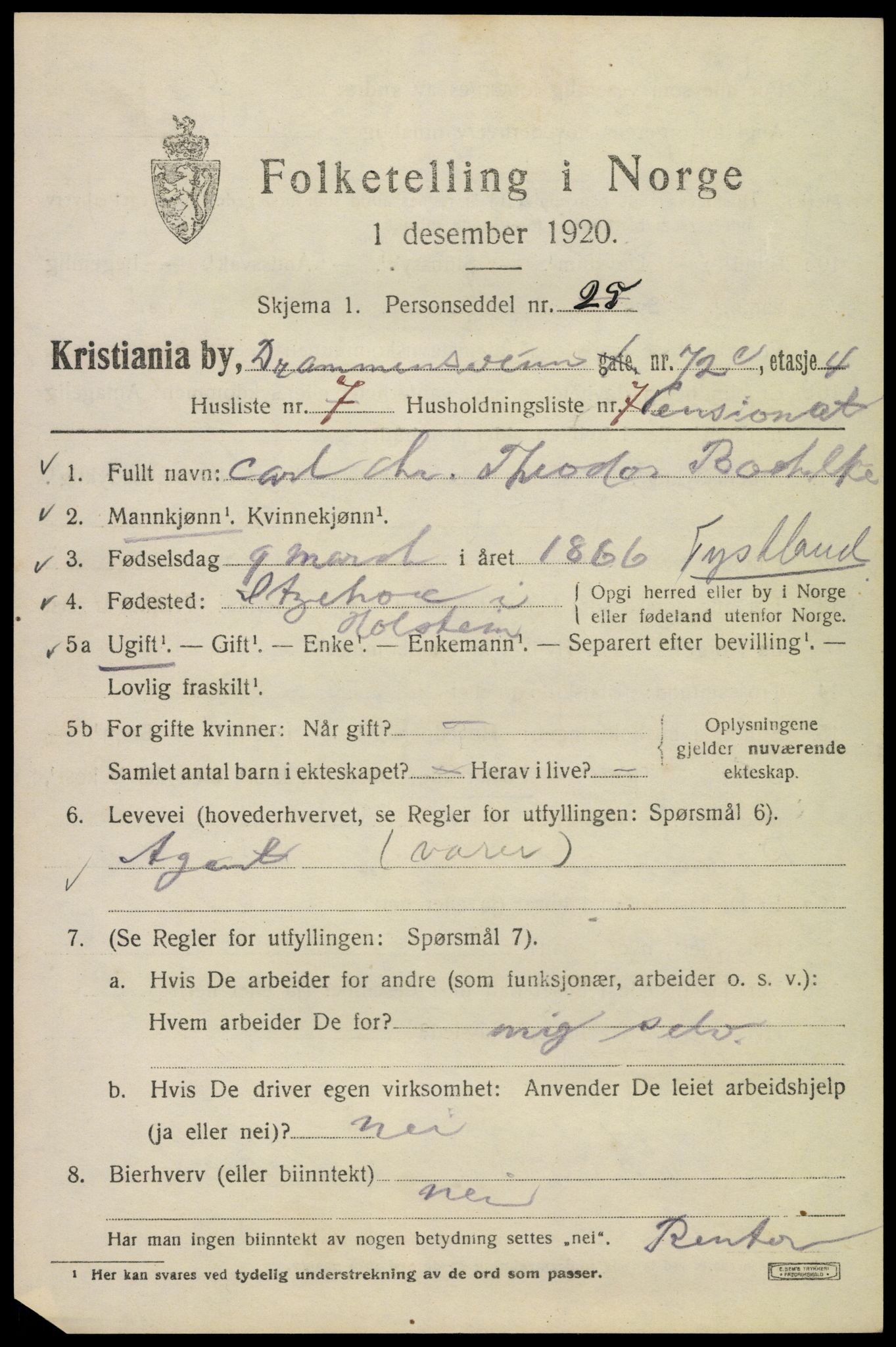 SAO, 1920 census for Kristiania, 1920, p. 202429