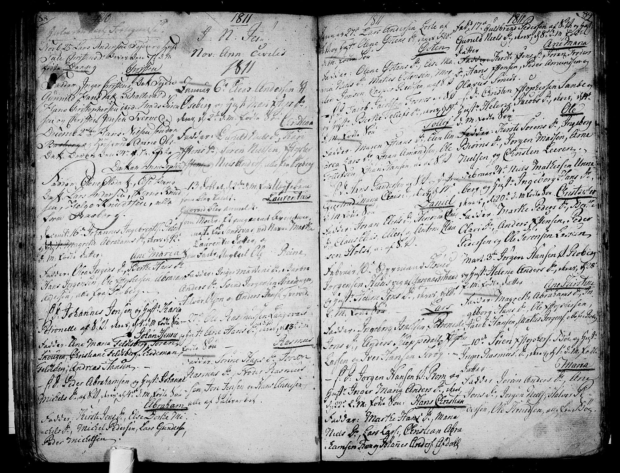 Sem kirkebøker, AV/SAKO-A-5/F/Fb/L0003: Parish register (official) no. II 3, 1792-1814, p. 88-89