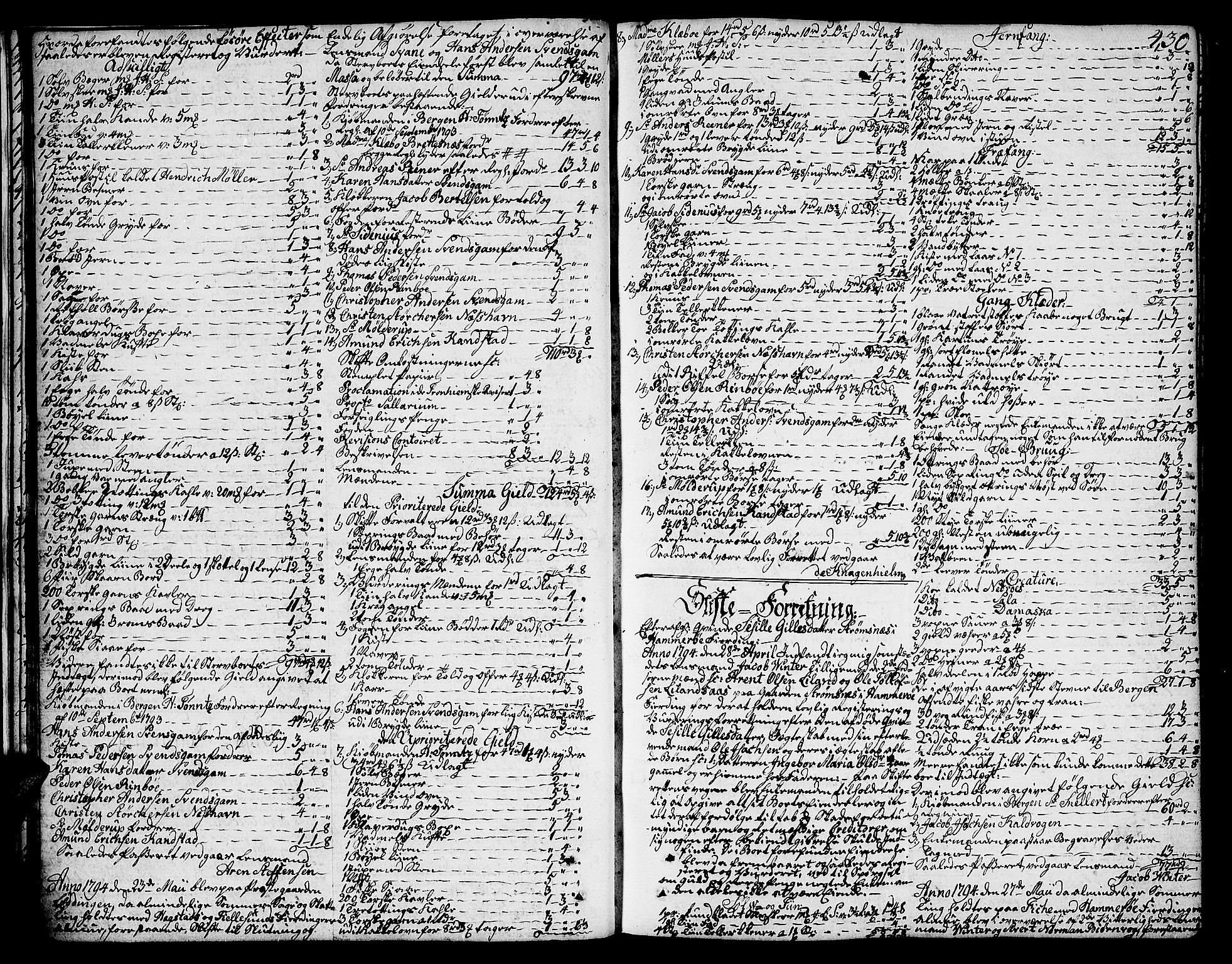 Salten sorenskriveri, AV/SAT-A-4578/1/3/3A/L0029: Skifteprotokoll 13c, 1793-1796, p. 429b-430a