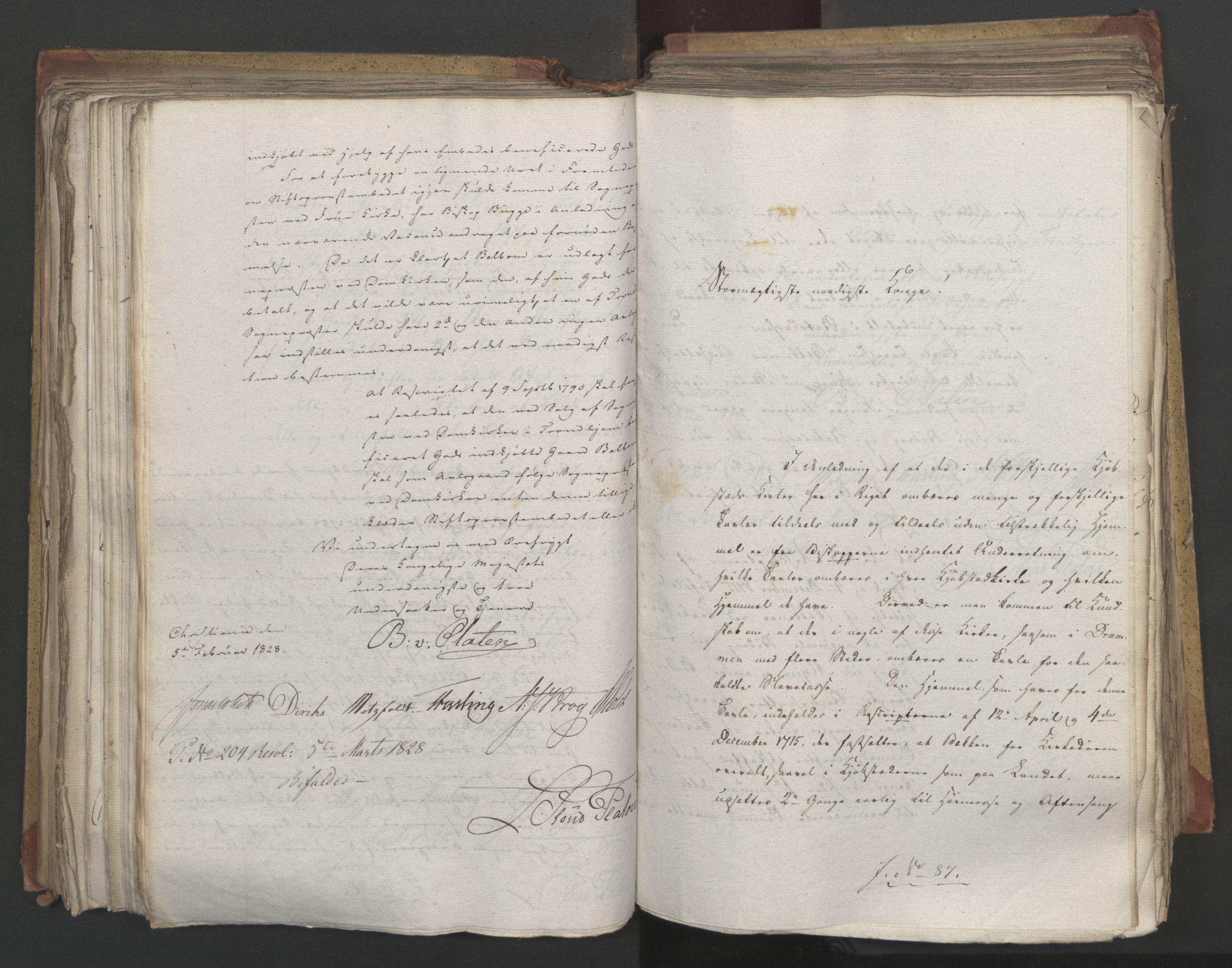 Statsrådsavdelingen i Stockholm, AV/RA-S-1003/D/Da/L0054: Regjeringsinnstillinger nr. 1-230, 1828, p. 302
