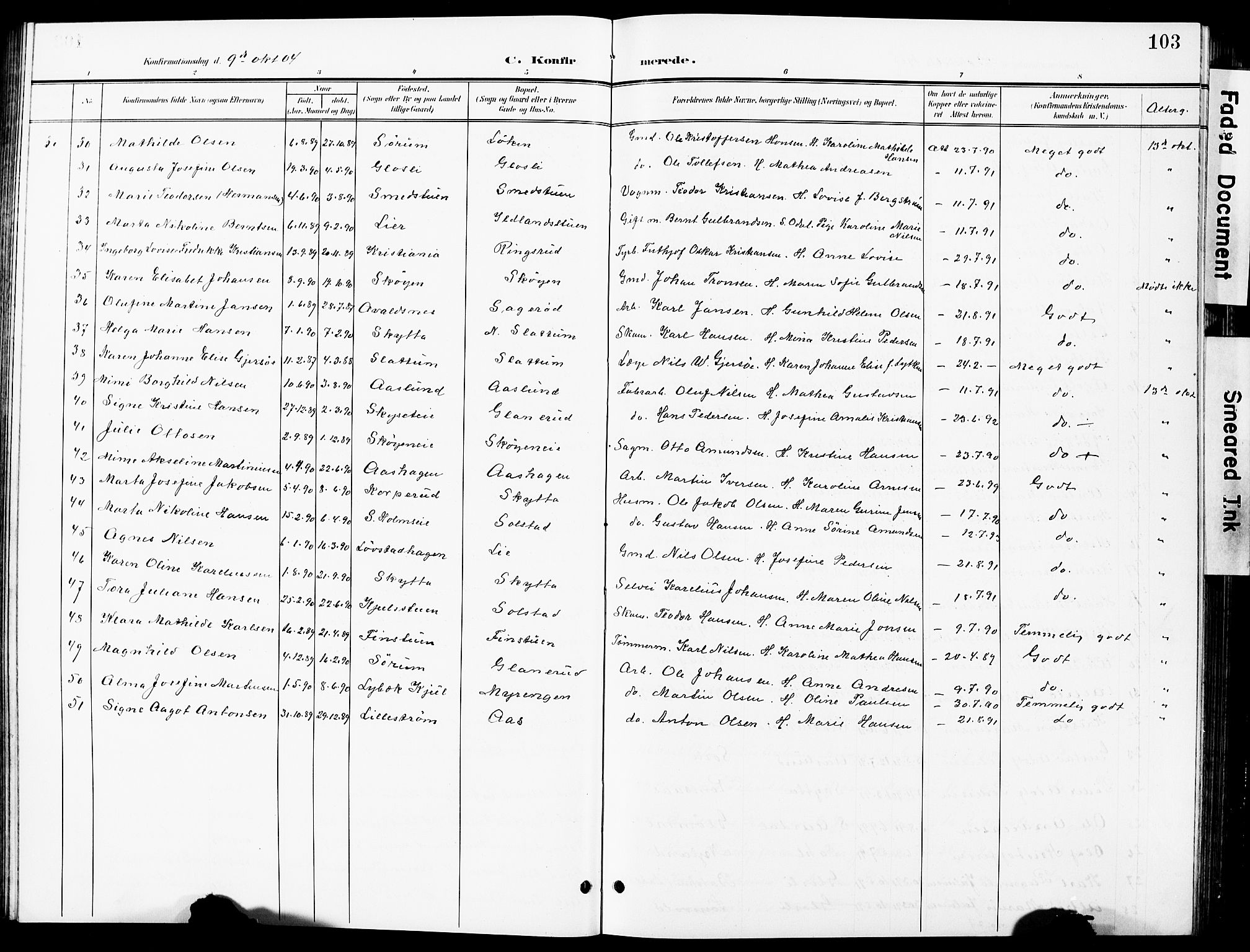 Nittedal prestekontor Kirkebøker, SAO/A-10365a/G/Ga/L0003: Parish register (copy) no. I 3, 1902-1929, p. 103