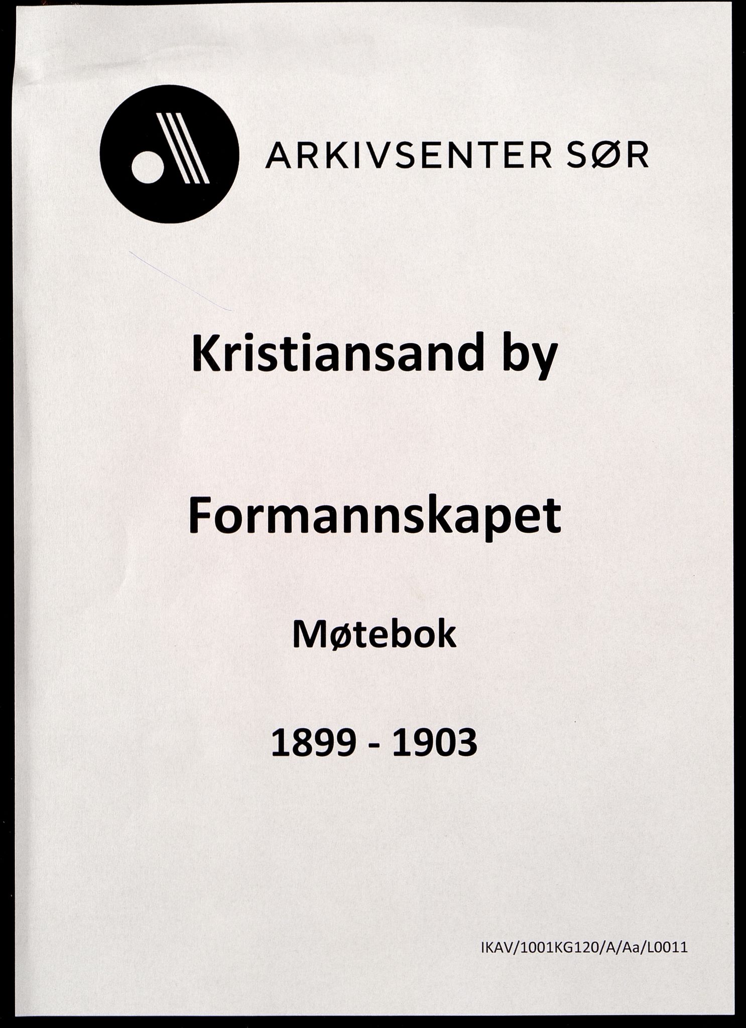 Kristiansand By - Formannskapet, IKAV/1001KG120/A/Aa/L0011: Møtebok (d), 1899-1903