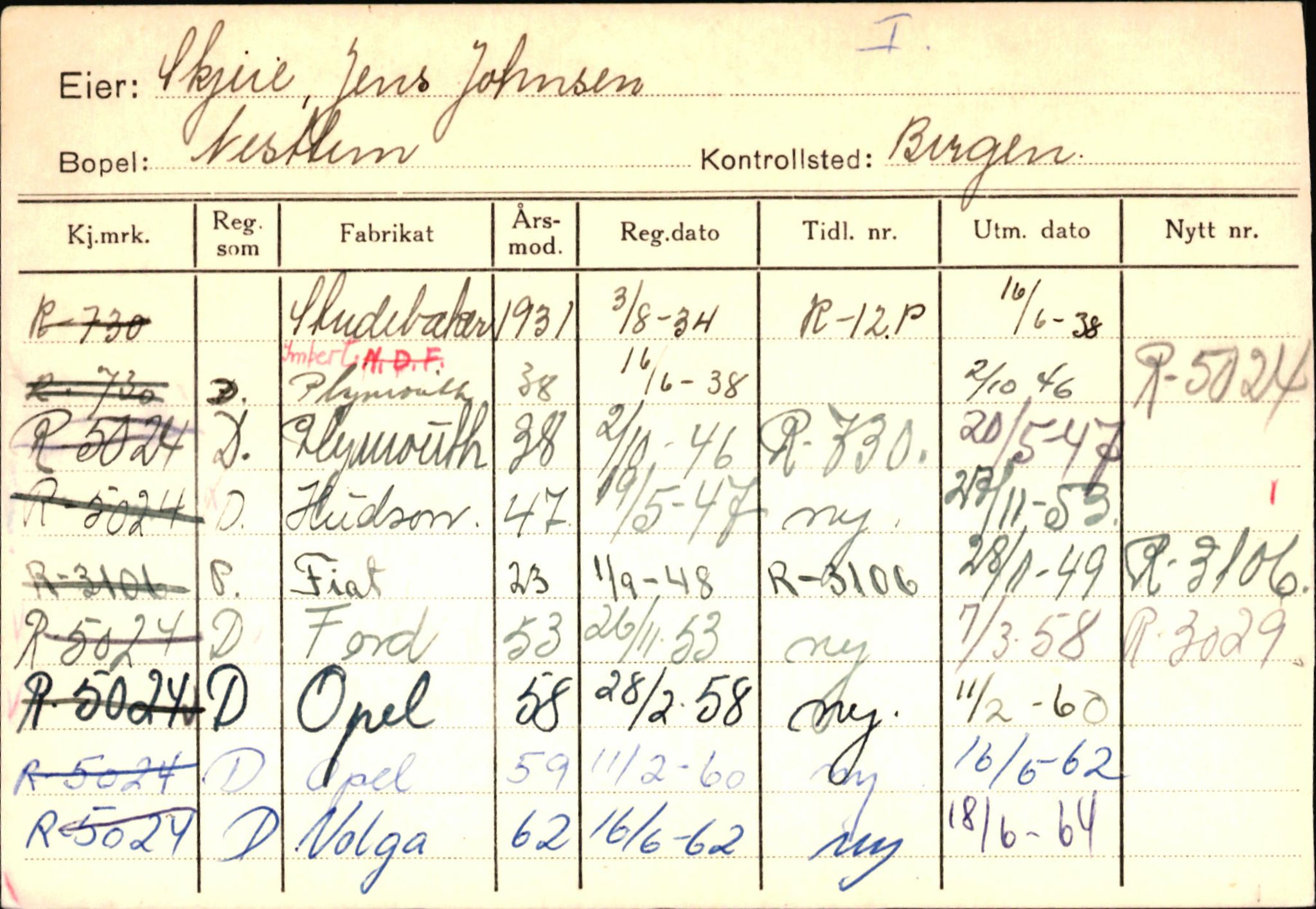 Statens vegvesen, Hordaland vegkontor, AV/SAB-A-5201/2/Ha/L0049: R-eierkort S, 1920-1971, p. 8