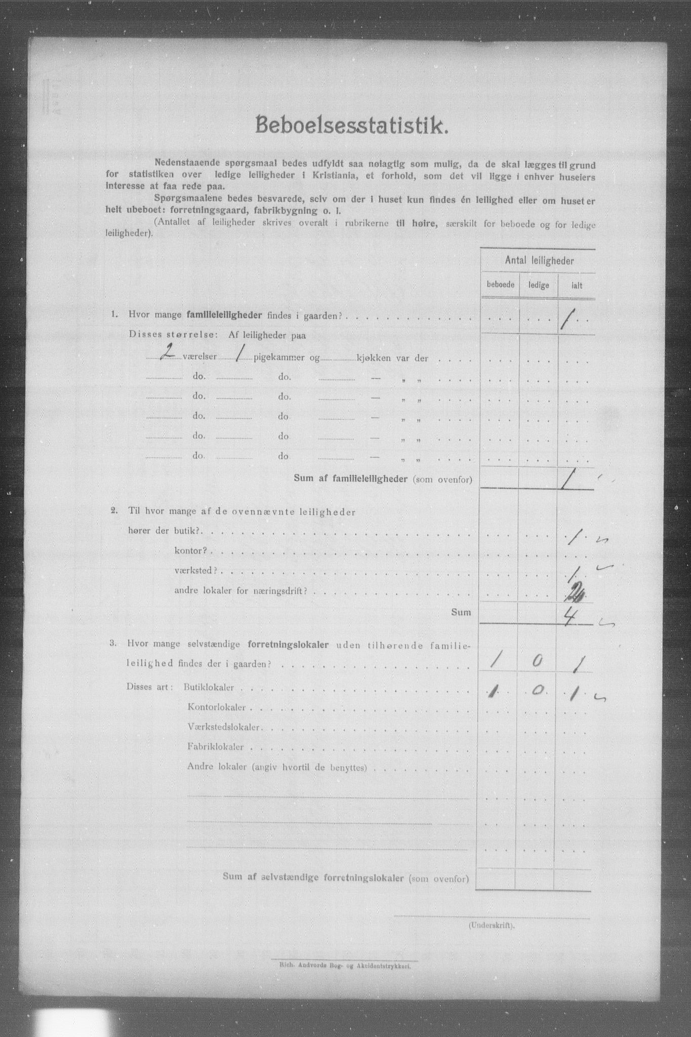 OBA, Municipal Census 1904 for Kristiania, 1904, p. 24085