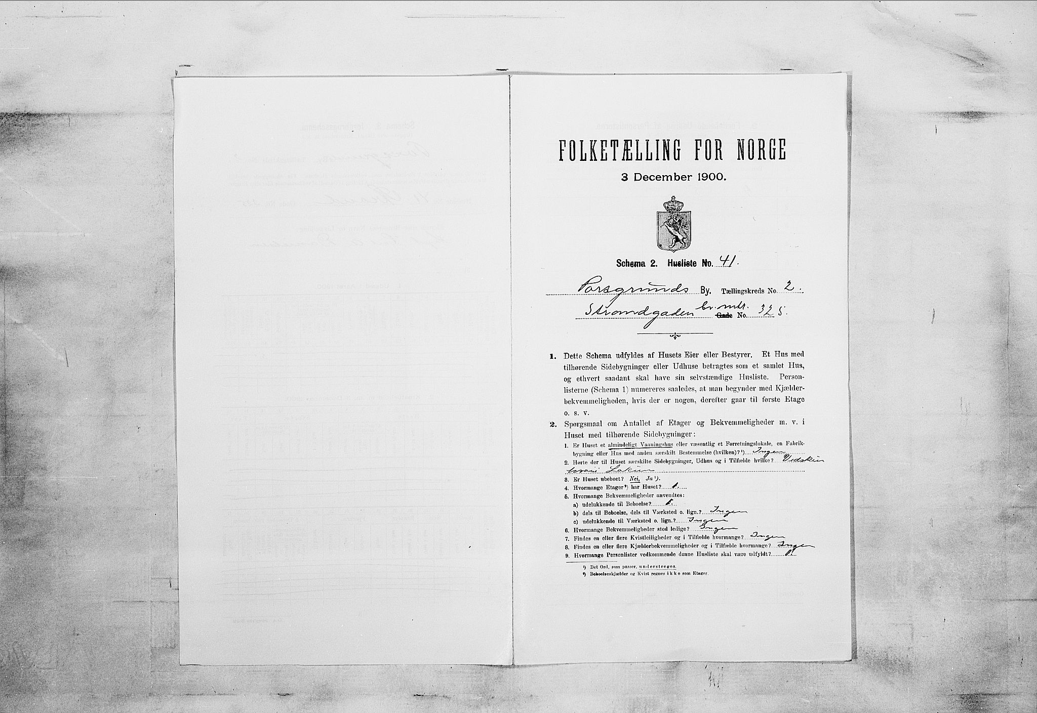 SAKO, 1900 census for Porsgrunn, 1900, p. 330