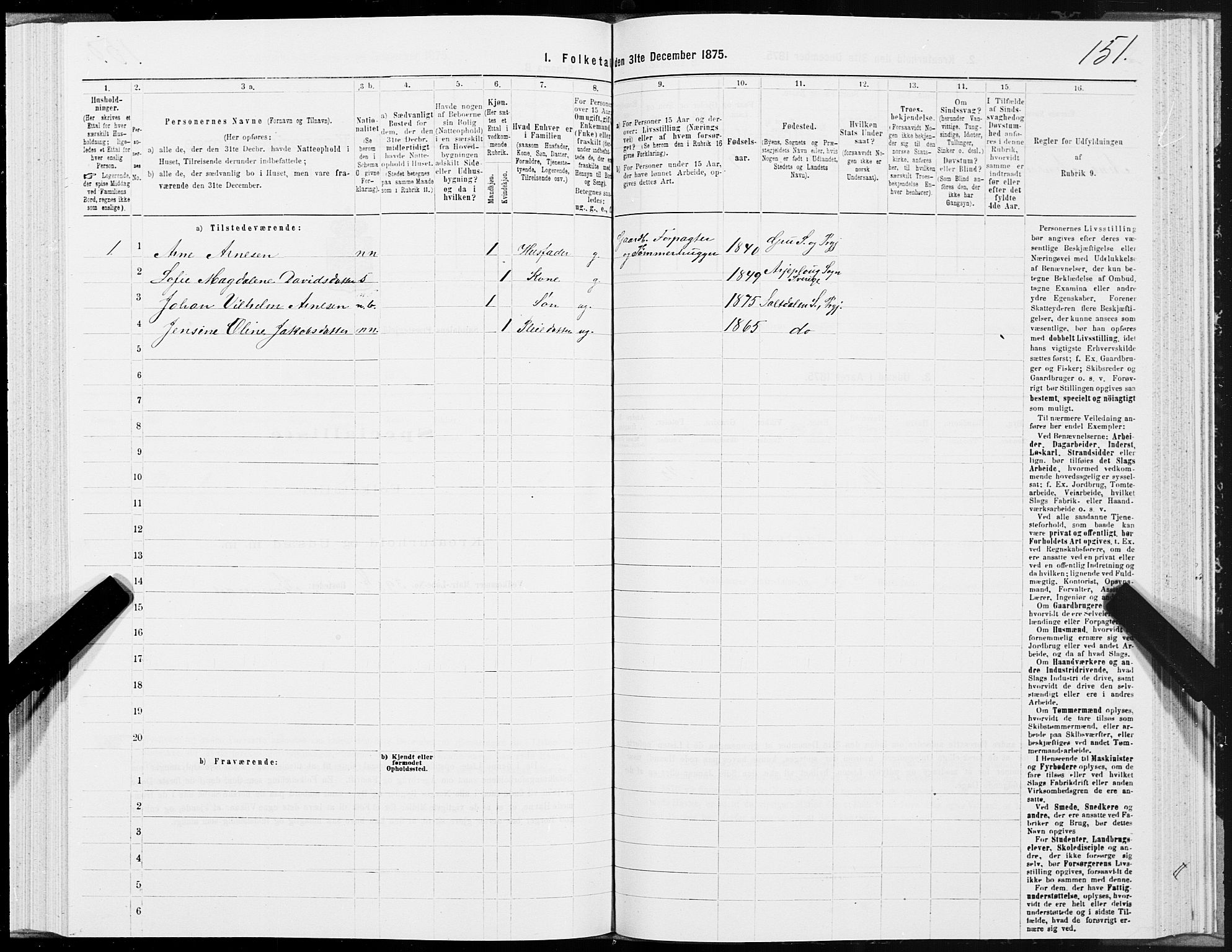 SAT, 1875 census for 1840P Saltdal, 1875, p. 2151