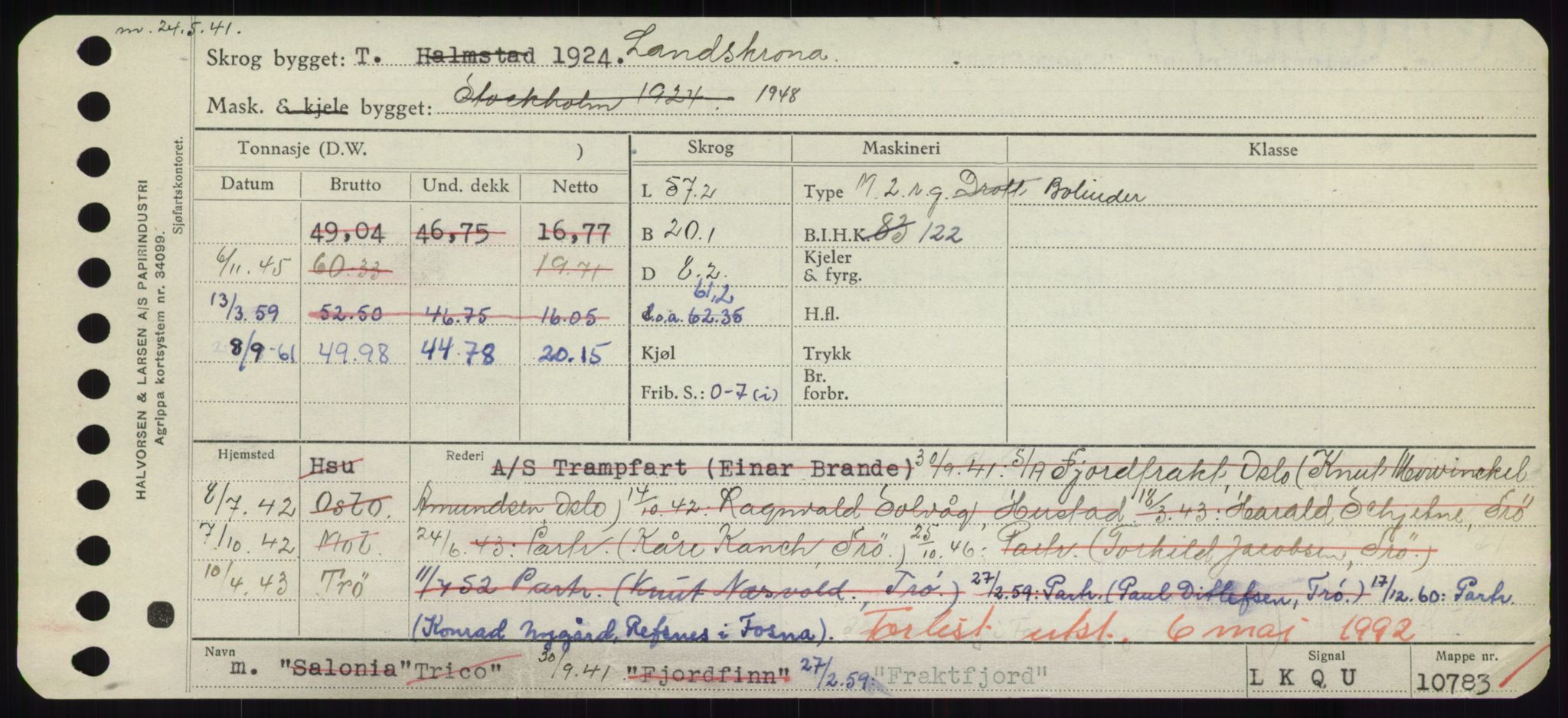 Sjøfartsdirektoratet med forløpere, Skipsmålingen, RA/S-1627/H/Hd/L0011: Fartøy, Fla-Får, p. 249