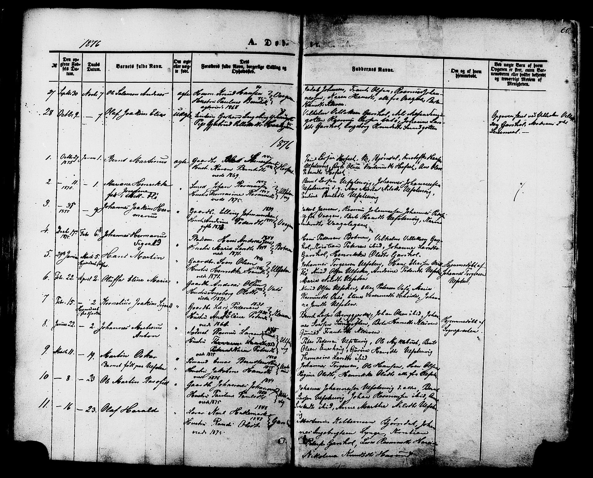 Ministerialprotokoller, klokkerbøker og fødselsregistre - Møre og Romsdal, AV/SAT-A-1454/509/L0105: Parish register (official) no. 509A03, 1848-1882, p. 60