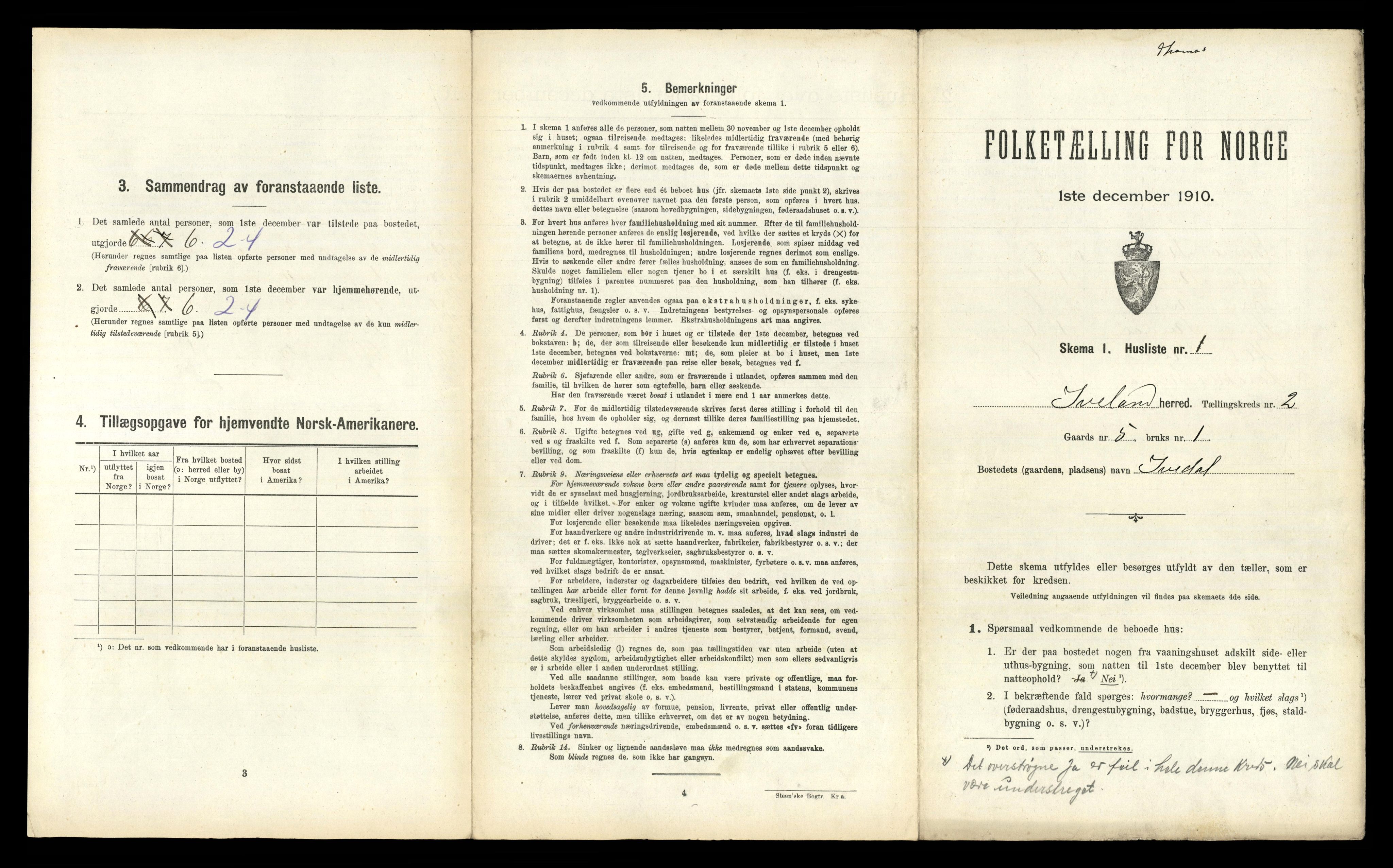 RA, 1910 census for Iveland, 1910, p. 67