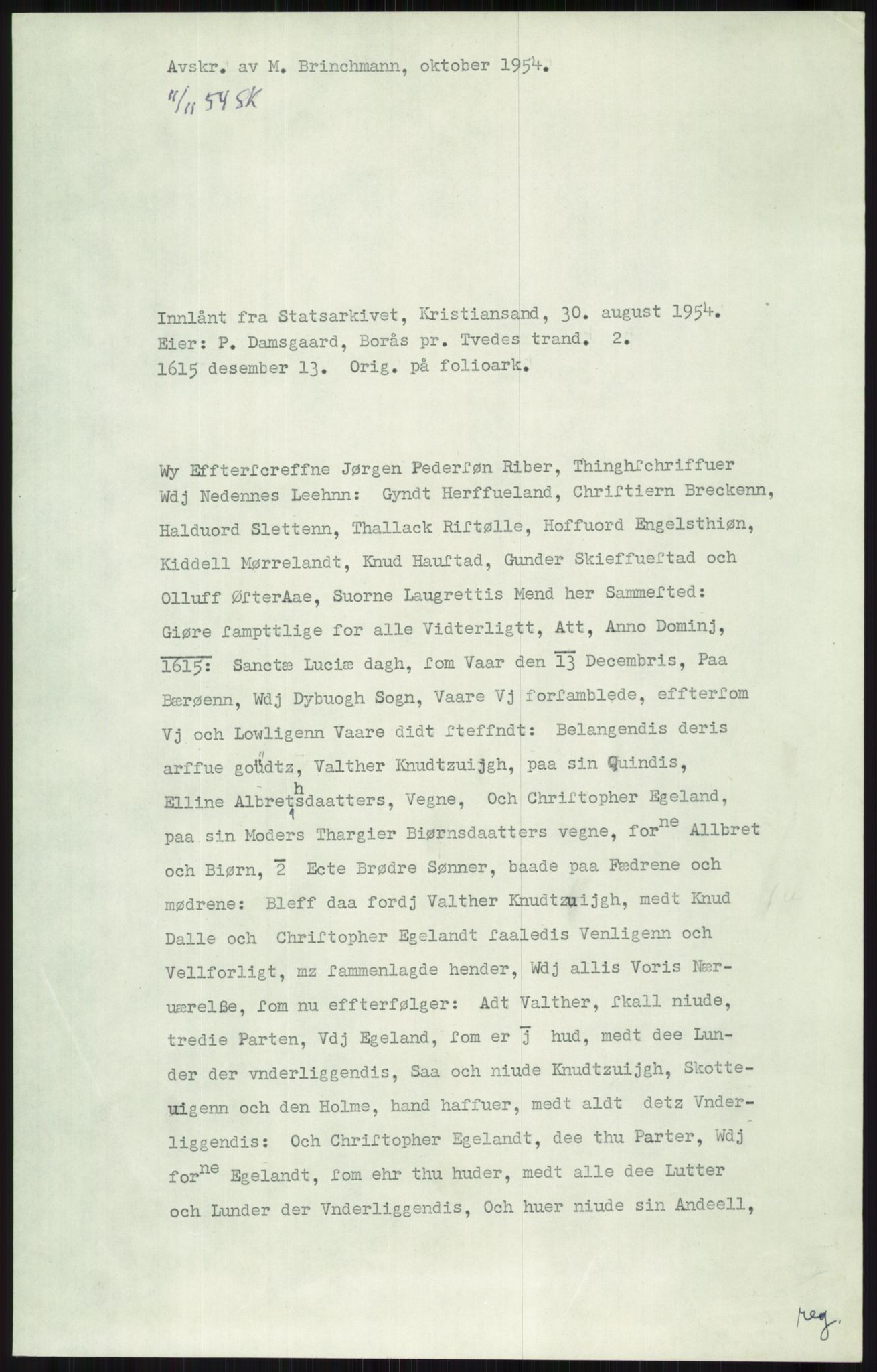 Samlinger til kildeutgivelse, Diplomavskriftsamlingen, AV/RA-EA-4053/H/Ha, p. 1626