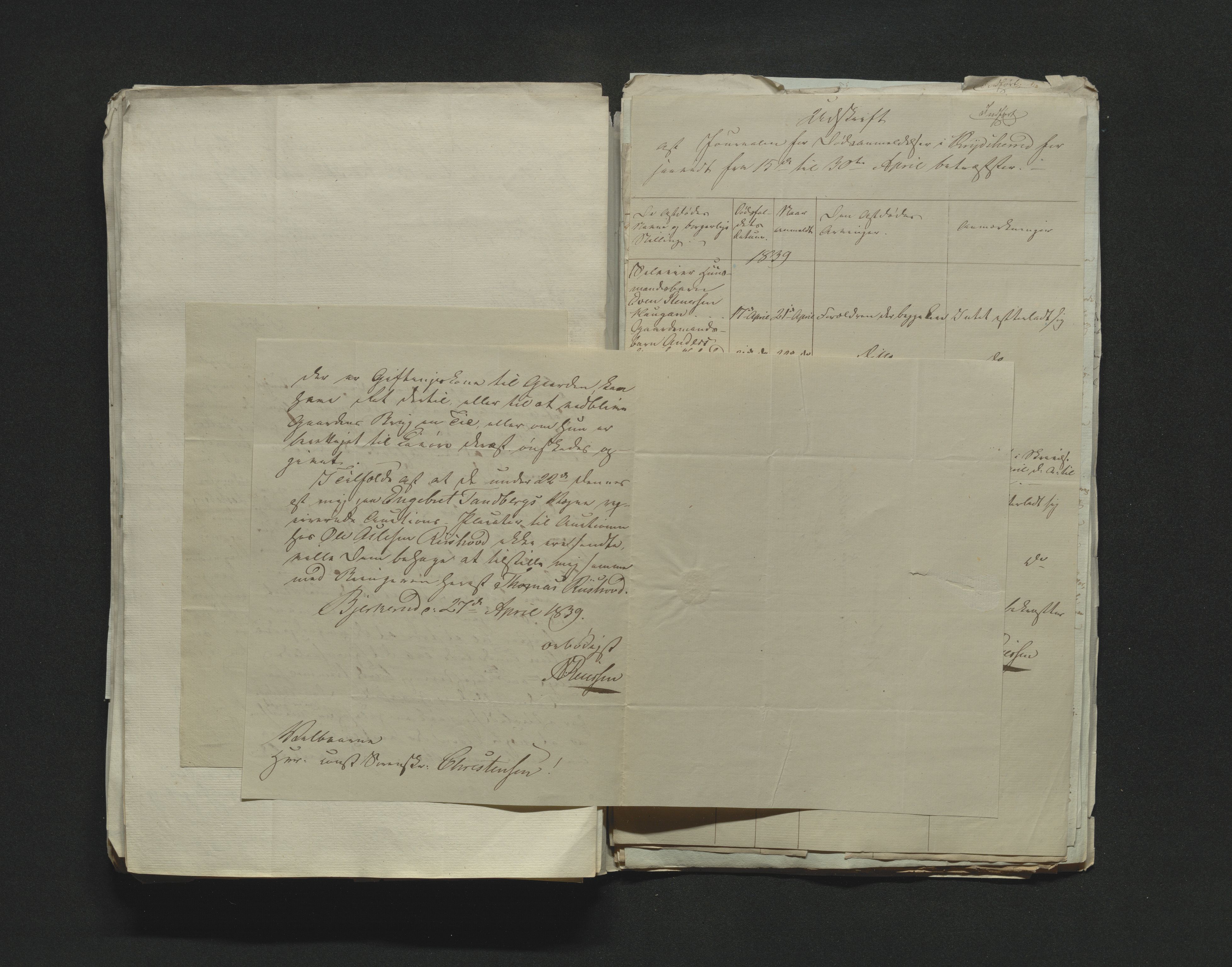 Eiker, Modum og Sigdal sorenskriveri, AV/SAKO-A-123/H/Ha/Hab/L0005: Dødsfallsmeldinger, 1837-1840