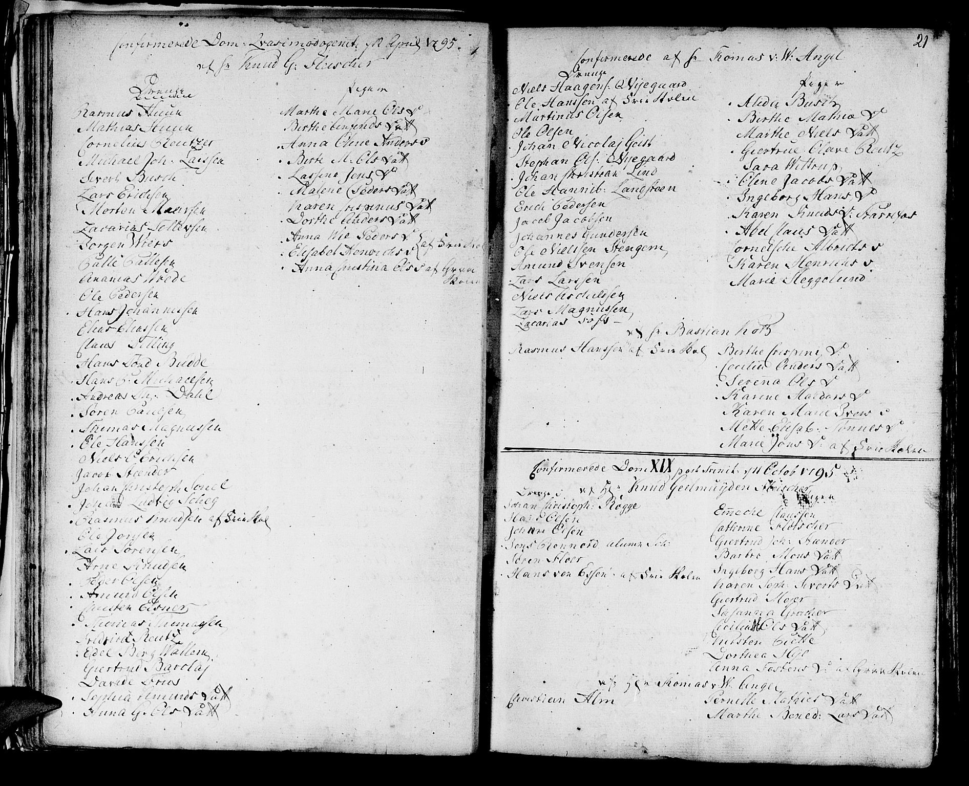 Domkirken sokneprestembete, AV/SAB-A-74801/H/Haa/L0004: Parish register (official) no. A 4, 1763-1820, p. 21