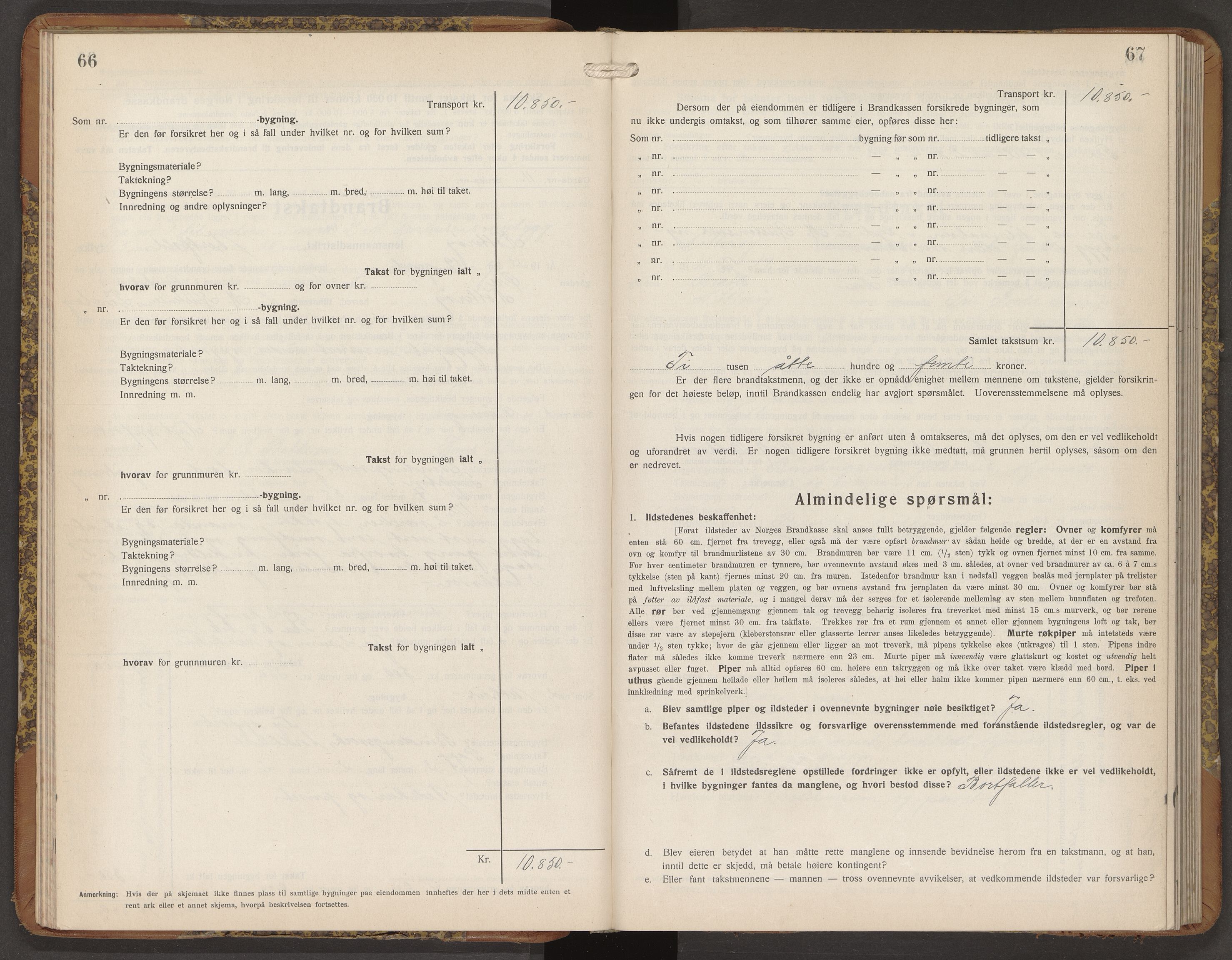 Nøtterøy lensmannskontor, AV/SAKO-A-540/Y/Yg/Ygb/L0009: Skjematakstprotokoll, 1932-1935, p. 66-67