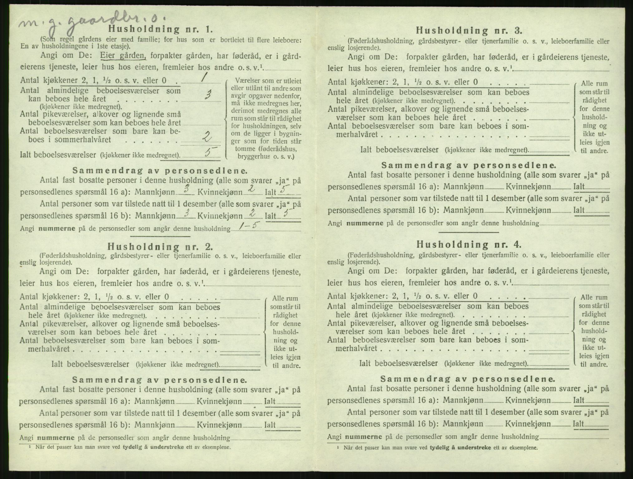 SAT, 1920 census for Sylte, 1920, p. 162