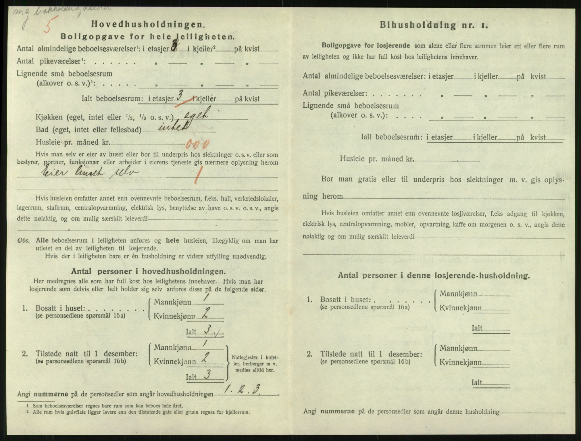 SAT, 1920 census for Namsos, 1920, p. 1696