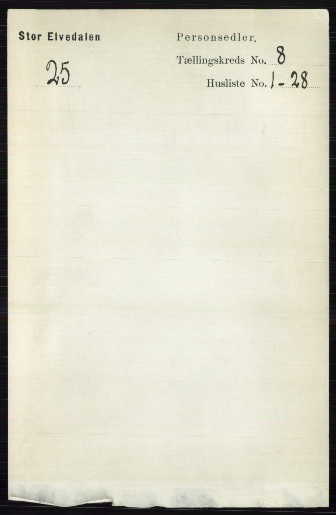 RA, 1891 census for 0430 Stor-Elvdal, 1891, p. 3442