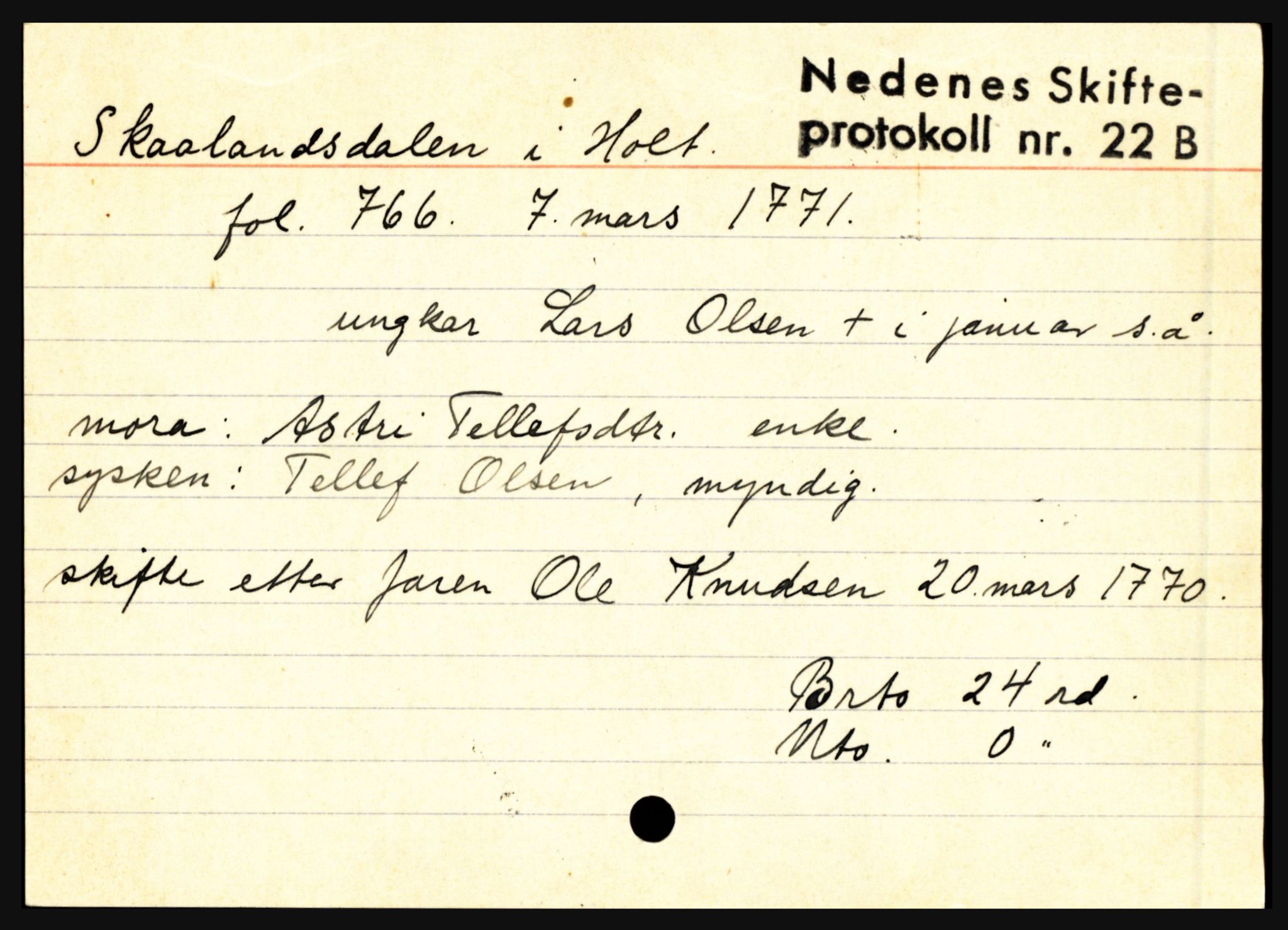 Nedenes sorenskriveri før 1824, AV/SAK-1221-0007/H, p. 27291
