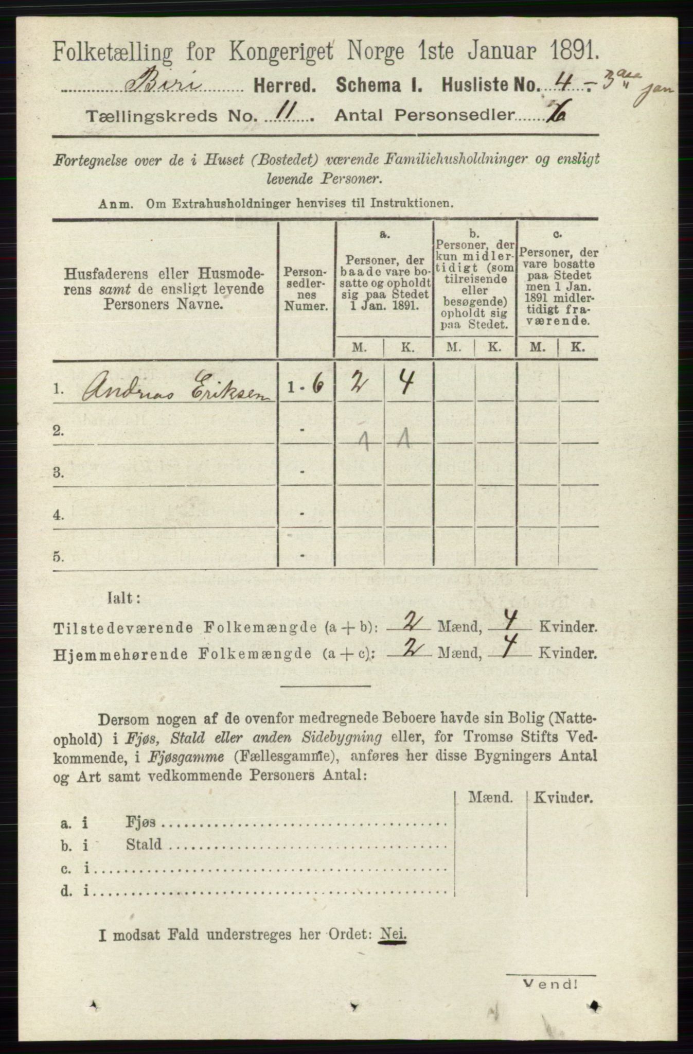 RA, 1891 census for 0525 Biri, 1891, p. 4296