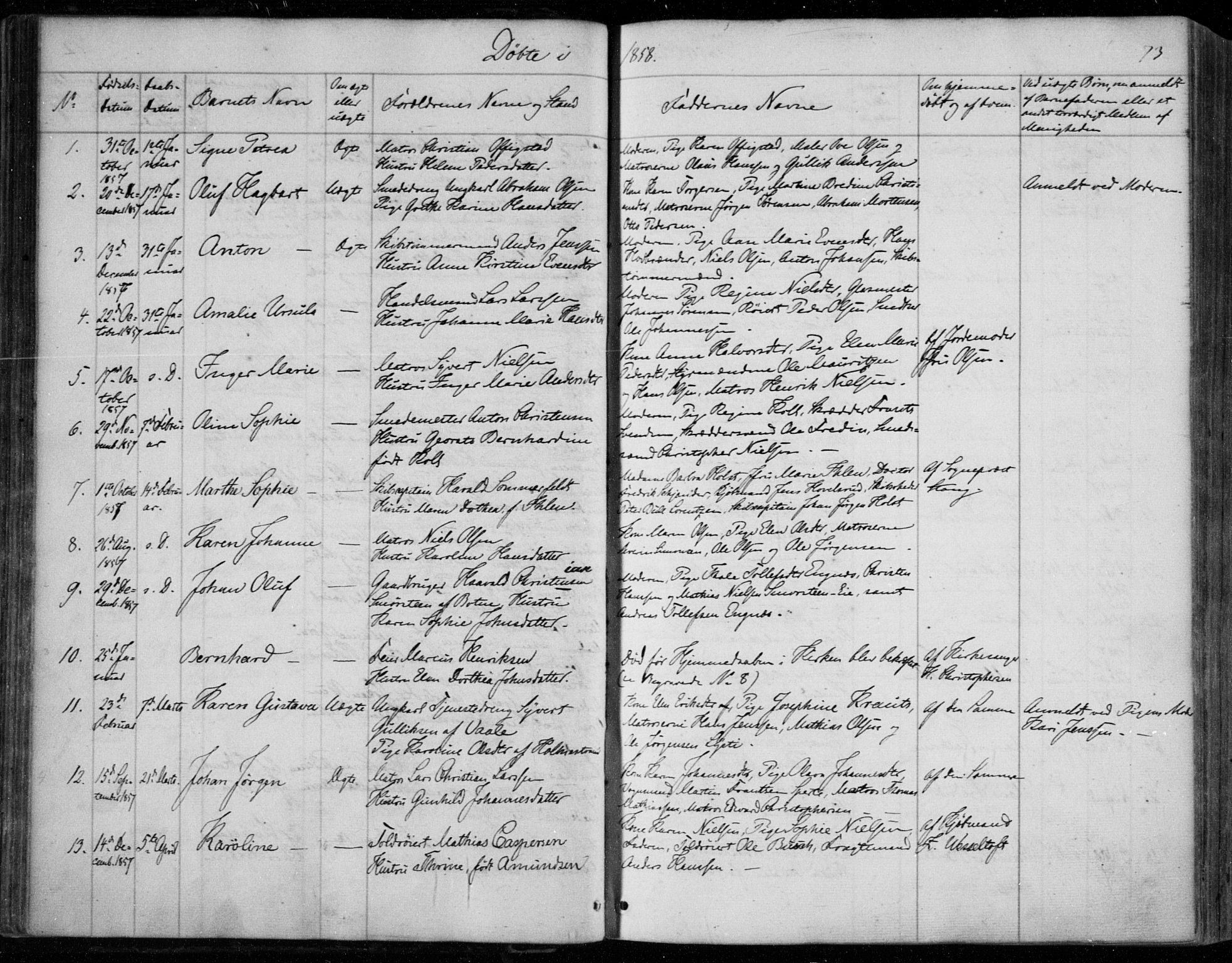 Holmestrand kirkebøker, SAKO/A-346/F/Fa/L0002: Parish register (official) no. 2, 1840-1866, p. 73
