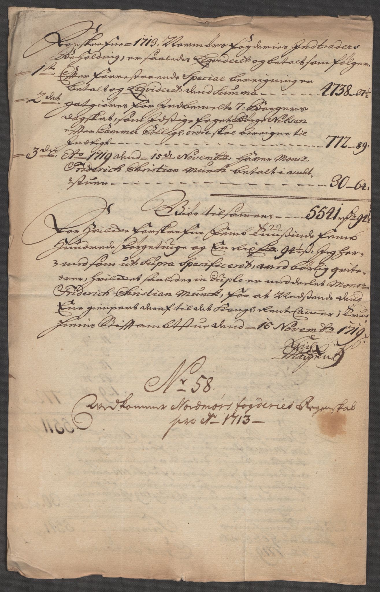 Rentekammeret inntil 1814, Reviderte regnskaper, Fogderegnskap, RA/EA-4092/R56/L3747: Fogderegnskap Nordmøre, 1713, p. 294