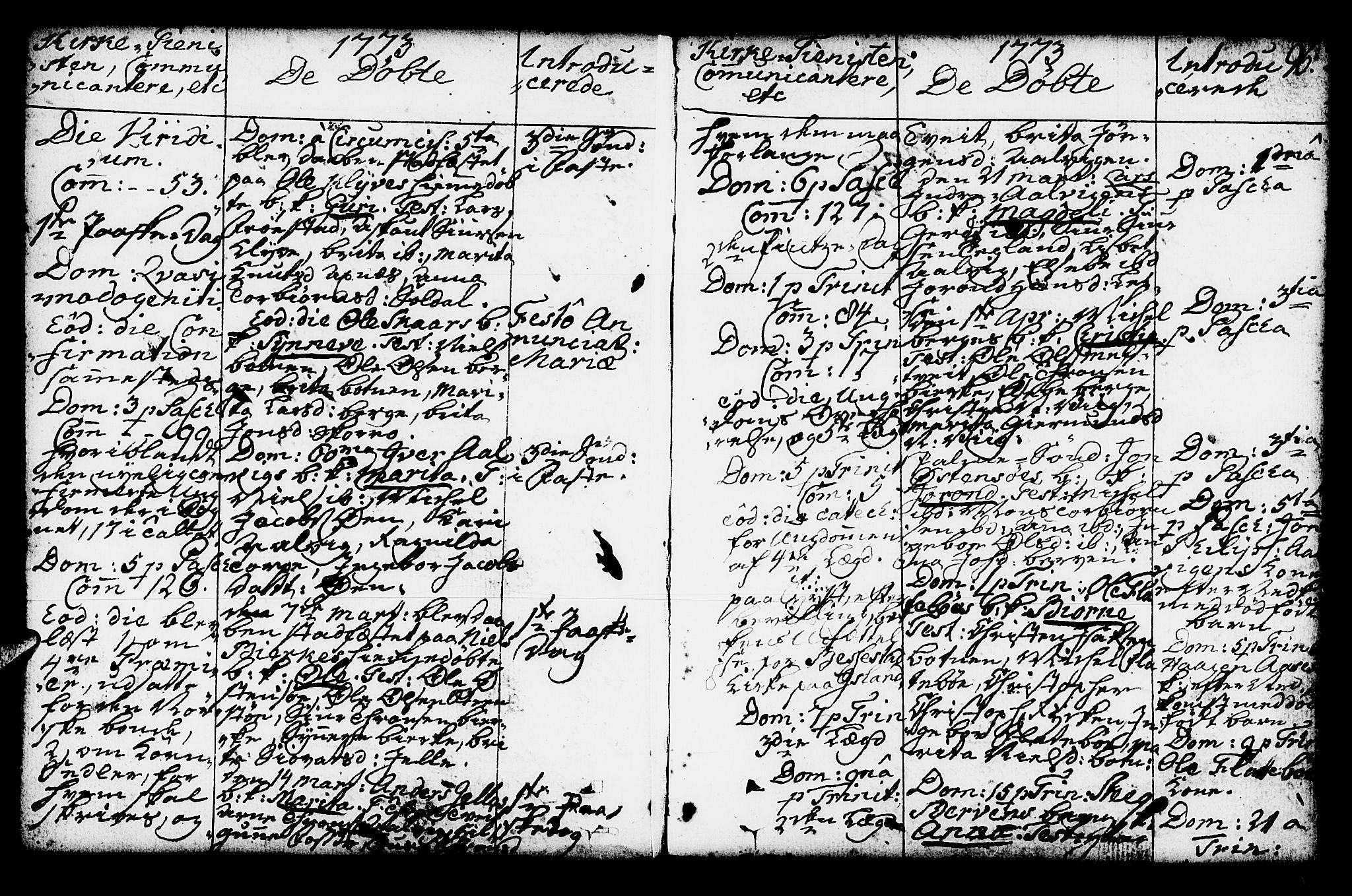 Kvam sokneprestembete, SAB/A-76201/H/Haa: Parish register (official) no. A 4, 1743-1795, p. 96